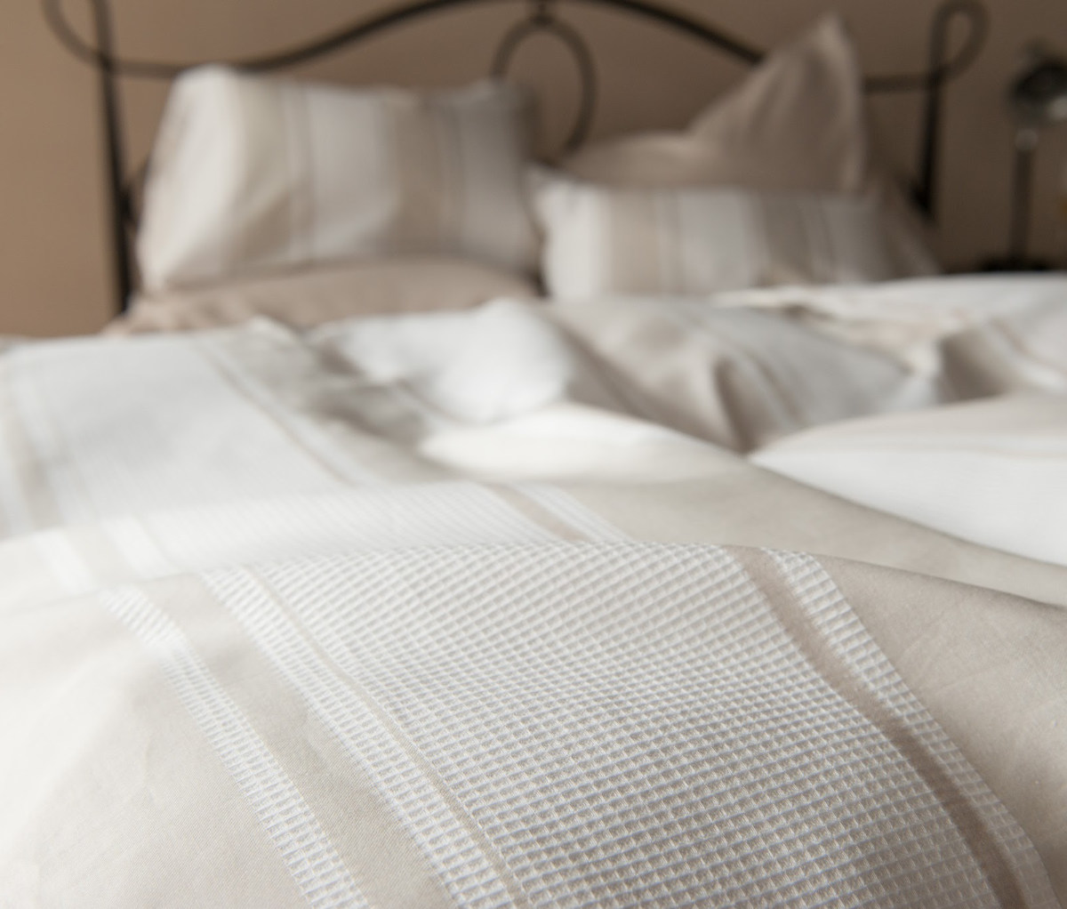 掛け布団カバー Fab the Home シングル シックストライプ 綿100