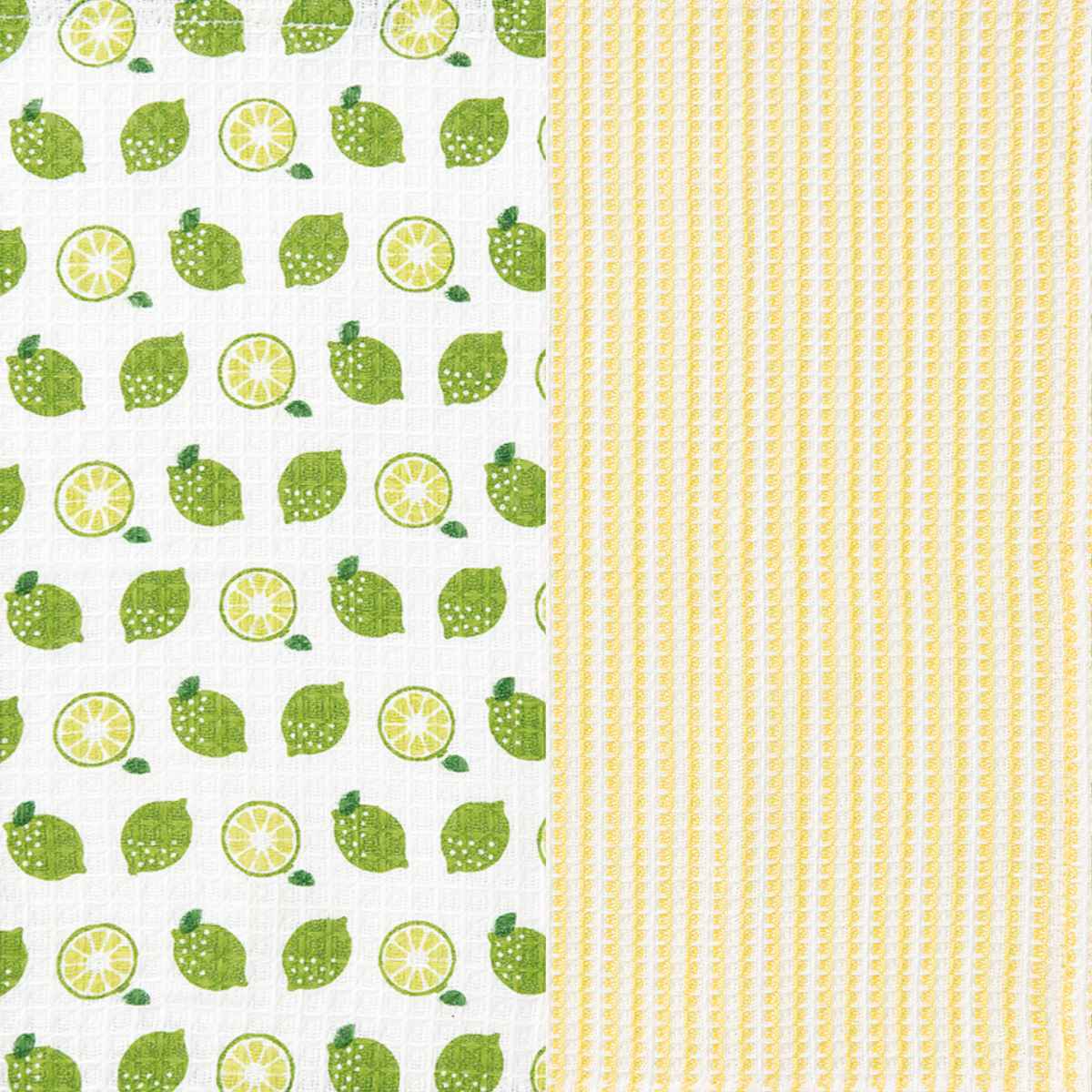 キッチンクロス 2枚入 綿100％ 正方形 30cm 柑橘 ストライプ （ 布巾