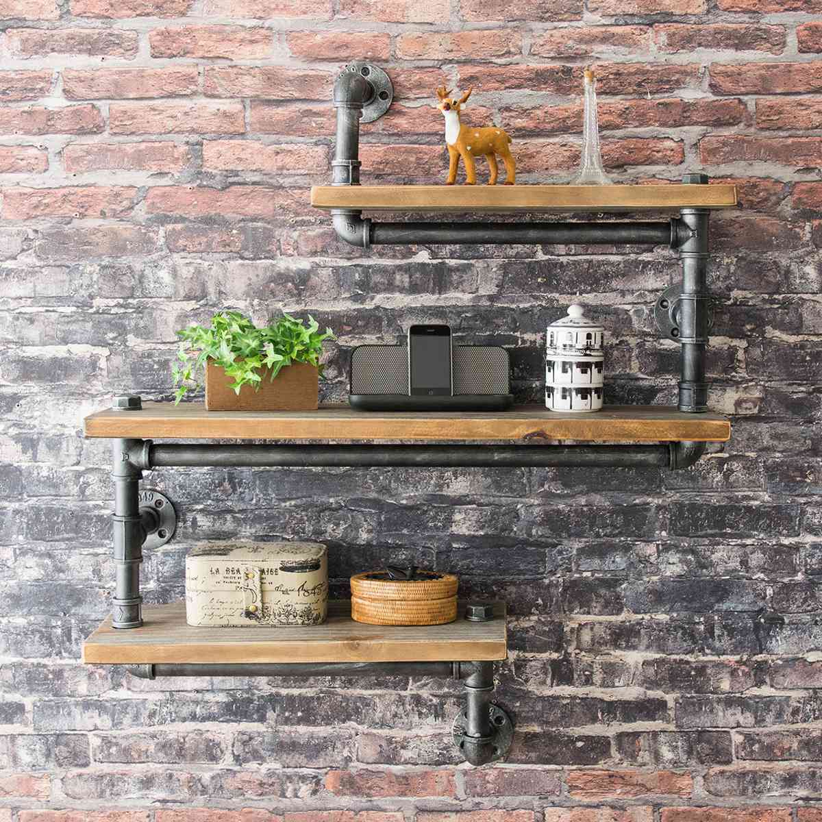 宮武製作所 ウォールラック 3段 インダストリアル調 配管フレーム 幅