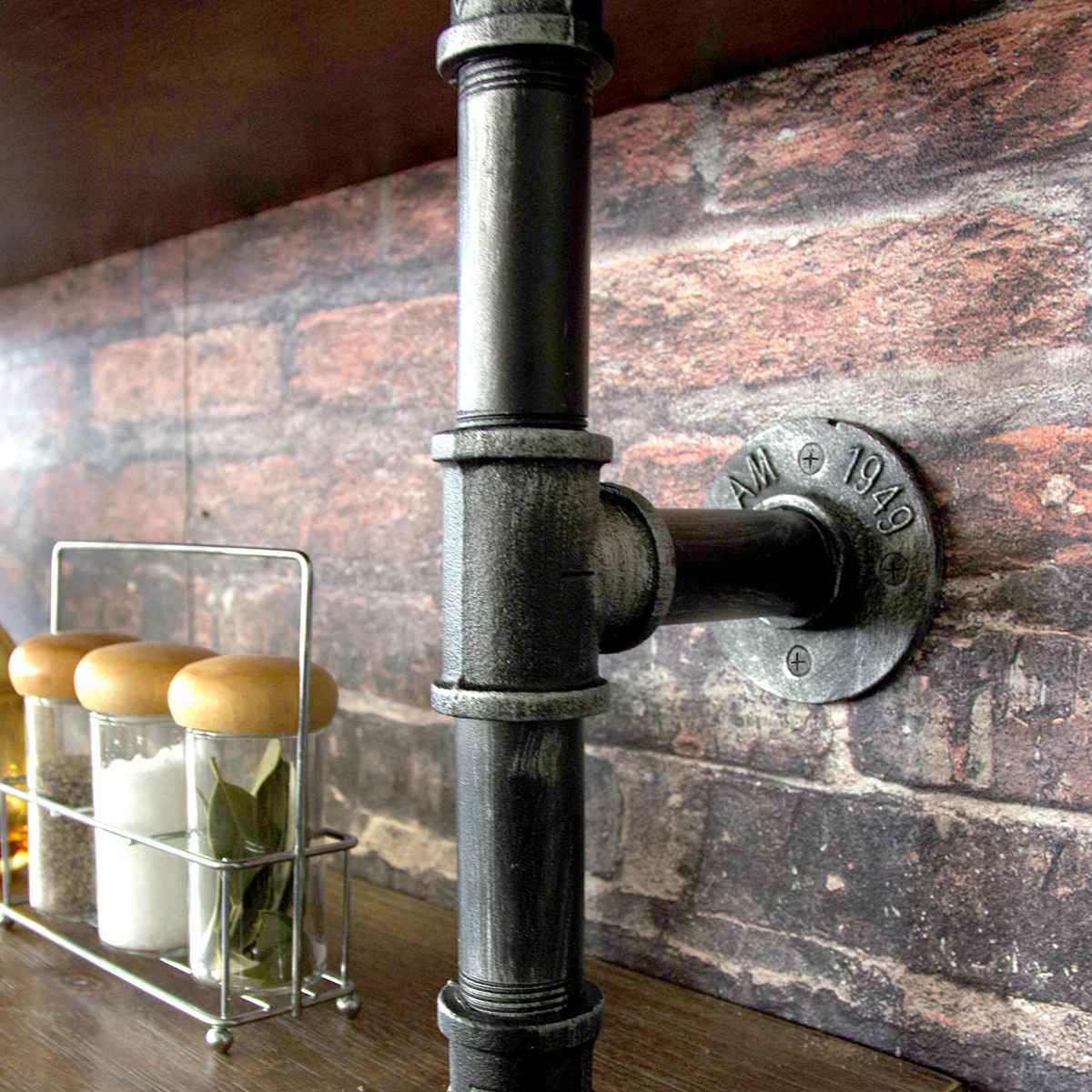 宮武製作所 ウォールラック 2段 インダストリアル調 配管フレーム 約幅