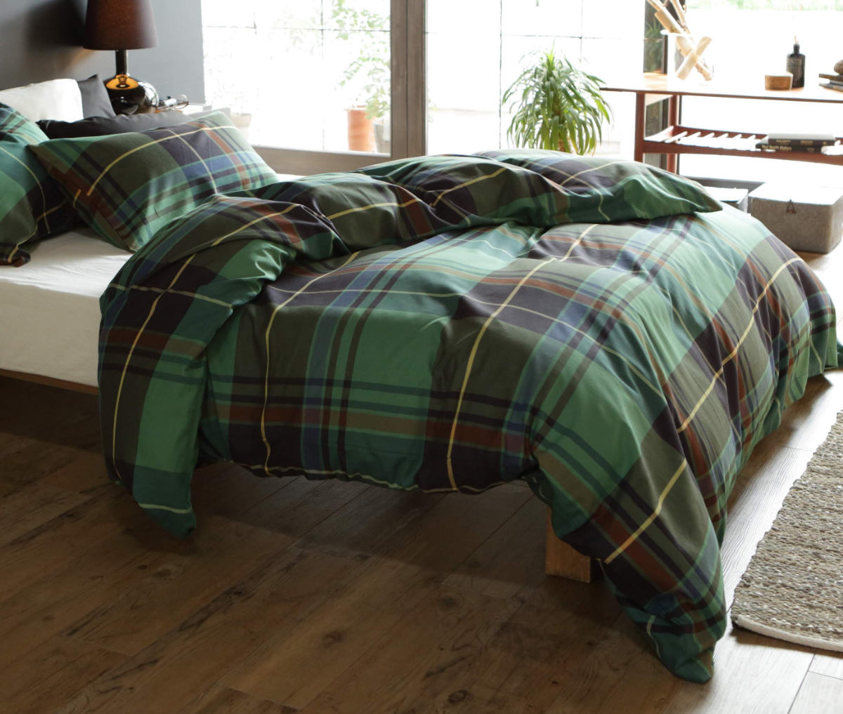 掛け布団カバー Fab the Home シングル ハイランド チェック柄 綿100