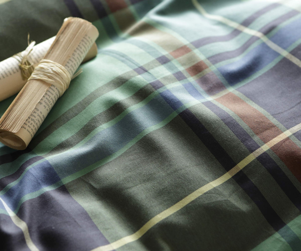 掛け布団カバー Fab the Home シングル ハイランド チェック柄 綿100