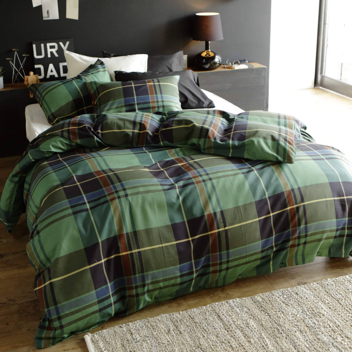 掛け布団カバー Fab the Home シングル ハイランド チェック柄 綿100