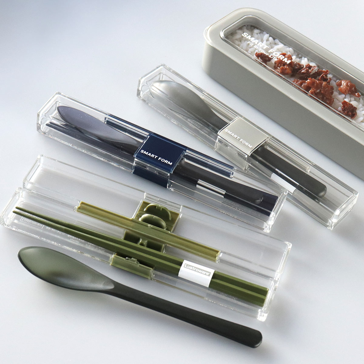 コンビセット 箸 スプーン 19.5cm とっても強いケース入り （ お箸