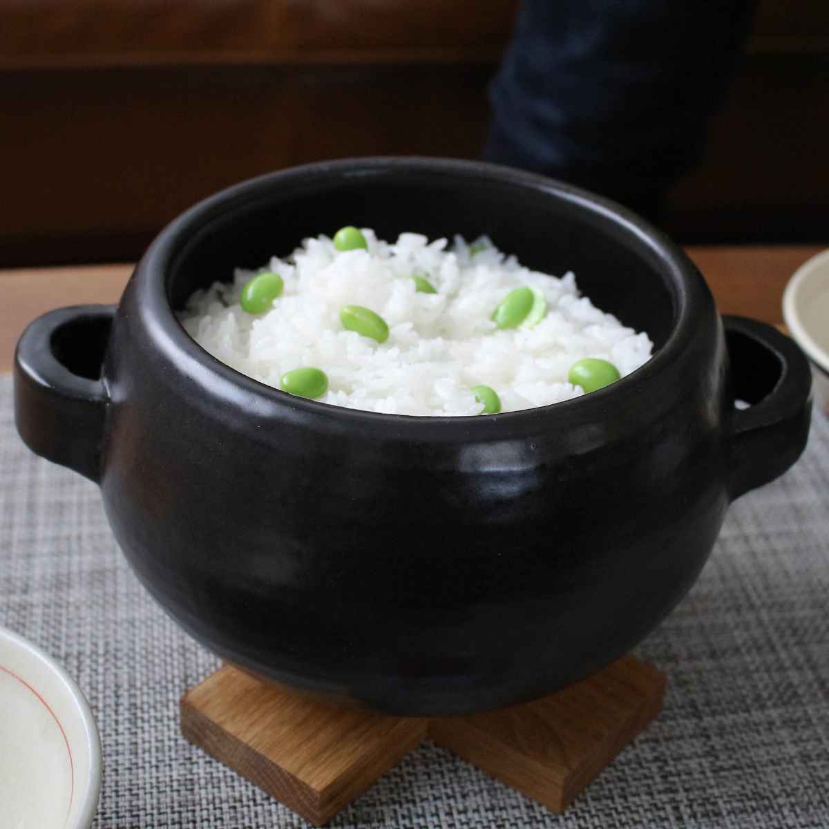 ＆NE ご飯鍋 3合炊き ハレとケ 竹しゃもじ付き 萬古焼 日本製 （ ご飯