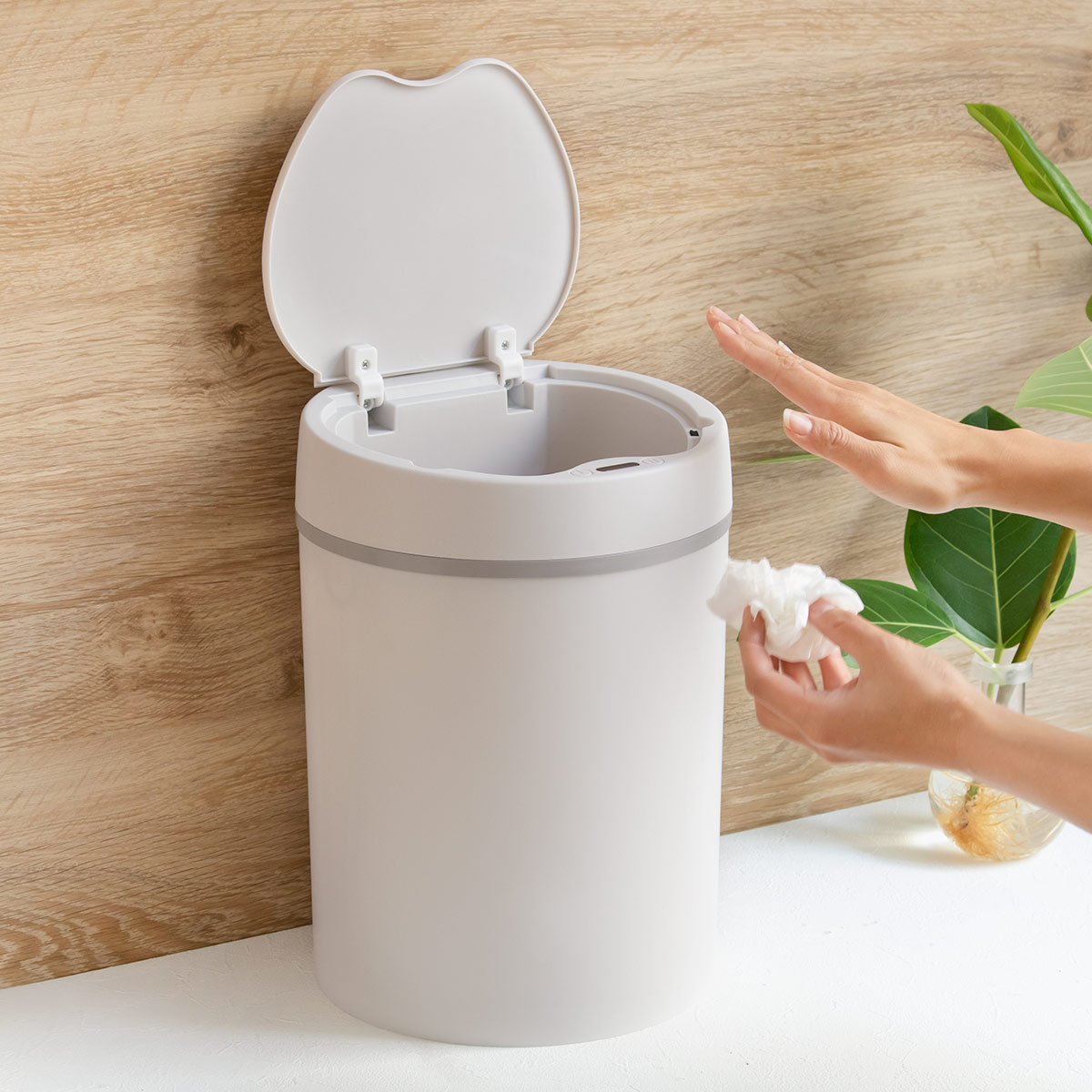 不二貿易（Fuji Boeki） ゴミ箱 12L センサー 自動開閉 ラウンド