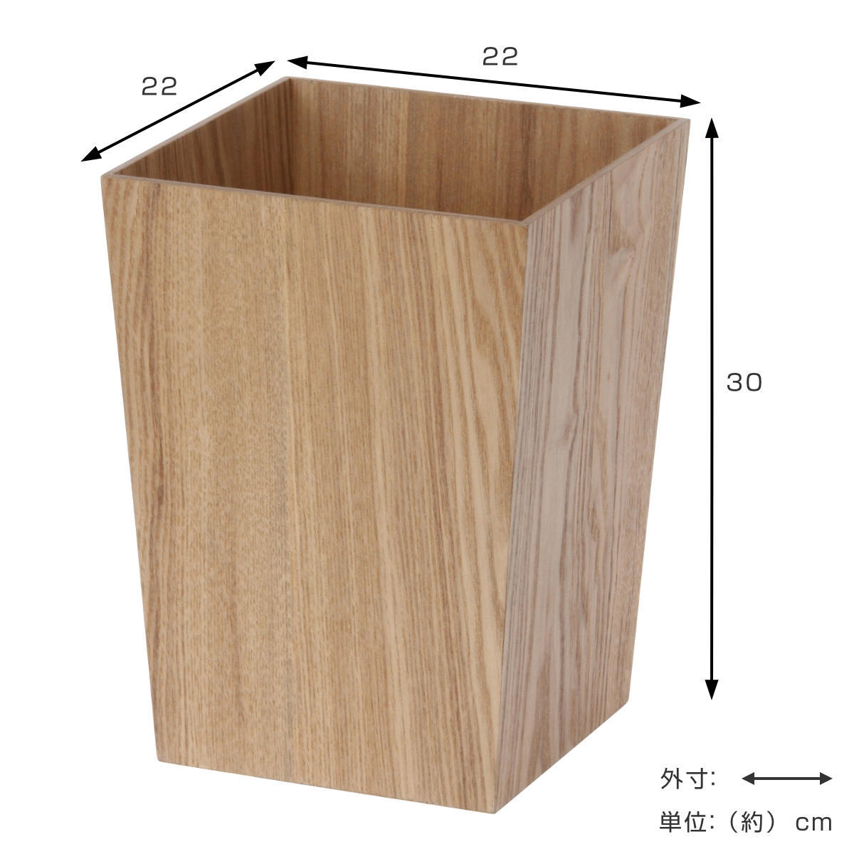 木製ごみ箱 タイル天板付き livingut_382903