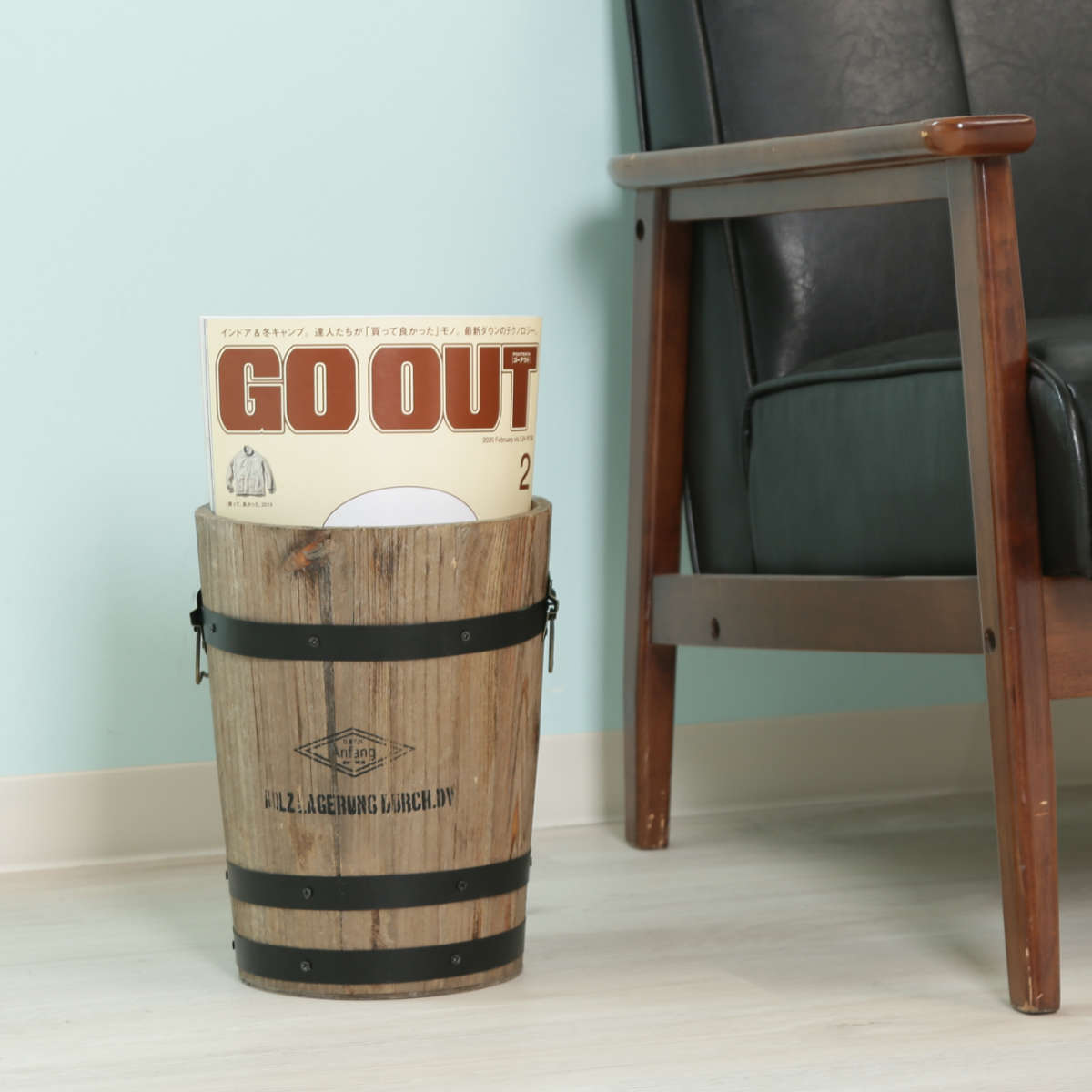 不二貿易（Fuji Boeki） ゴミ箱 Mサイズ 木製 フタなし （ ごみ箱 直径