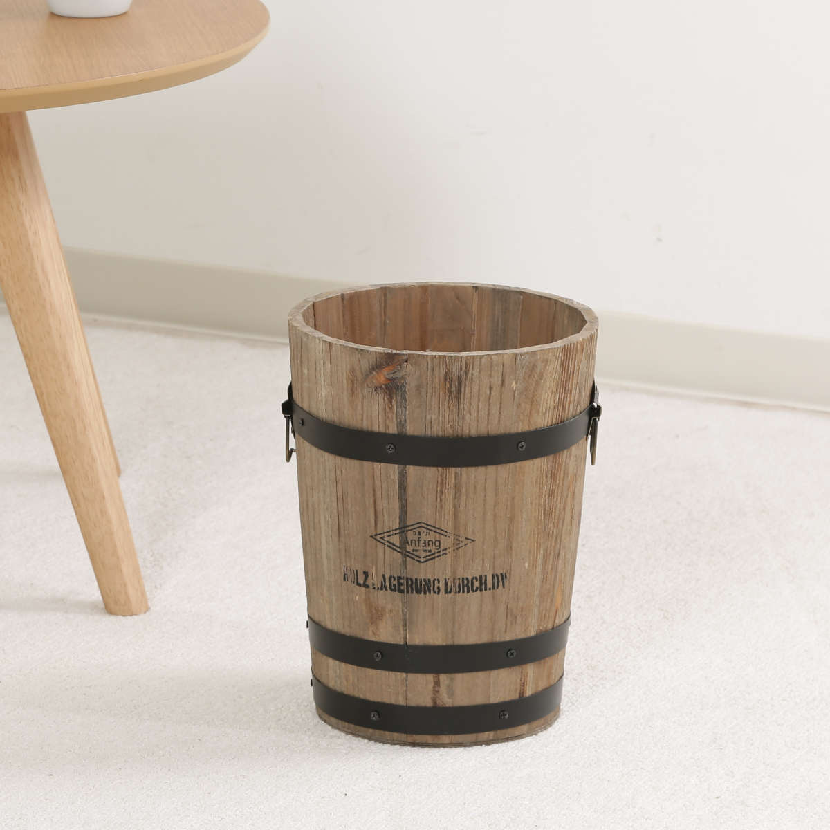 不二貿易（Fuji Boeki） ゴミ箱 Mサイズ 木製 フタなし （ ごみ箱 直径