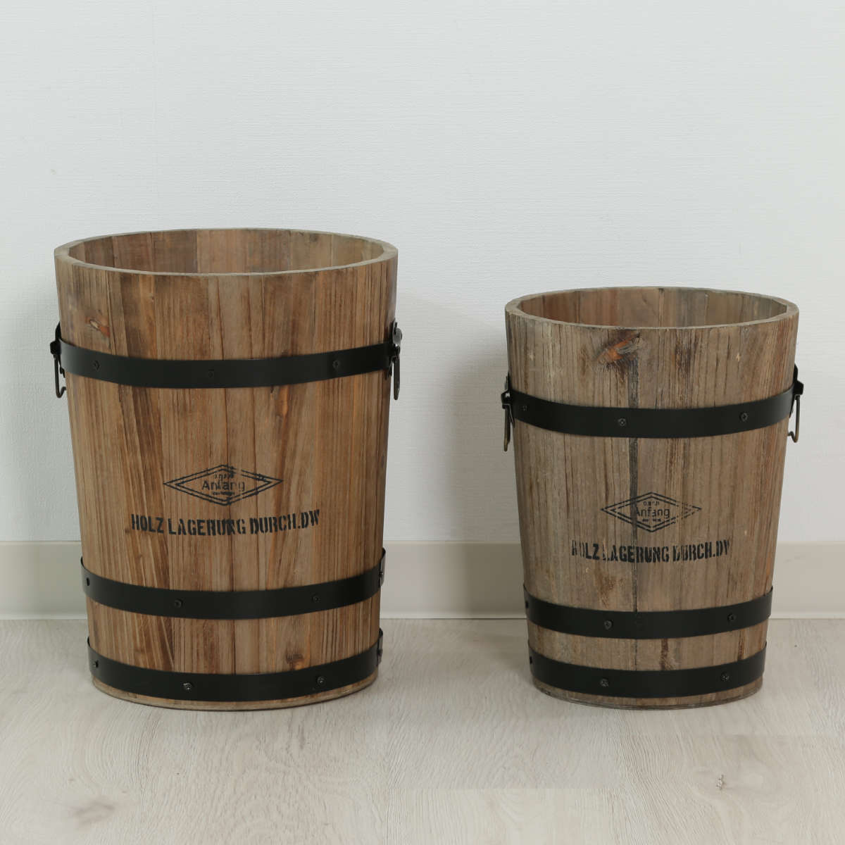 ゴミ箱　樽 不二貿易（Fuji Boeki） ゴミ箱 Mサイズ 木製 フタなし （ ごみ箱 直径