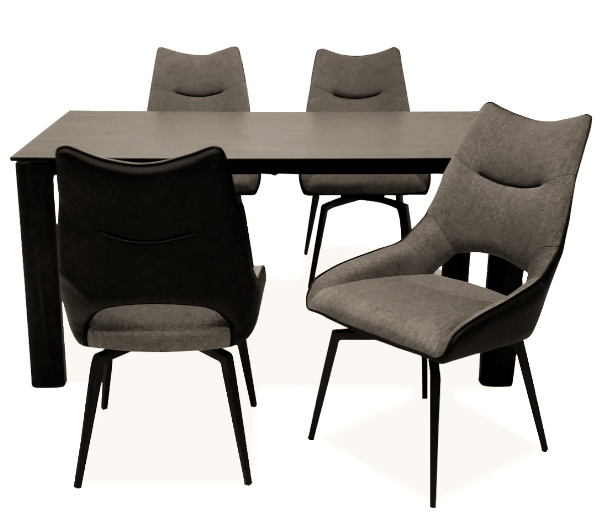 ダイニングチェア 座面高45cm コーラル 回転式 （ 開梱設置