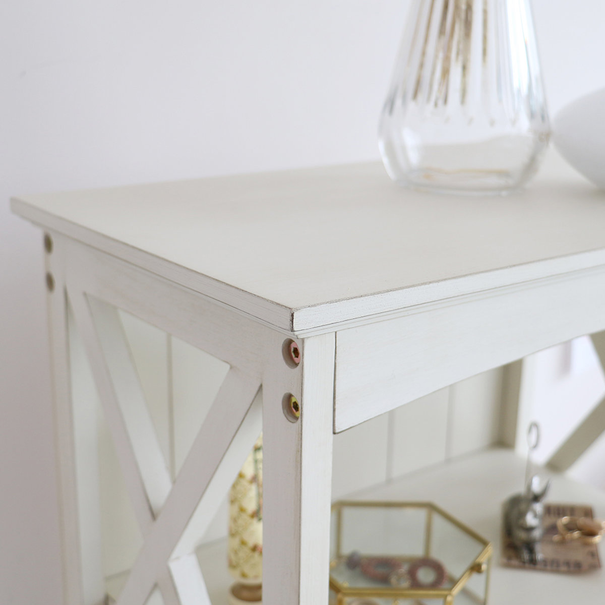 ICHIBA（市場） ラック 4段シェルフ 天然木 フレンチカントリー調 ine