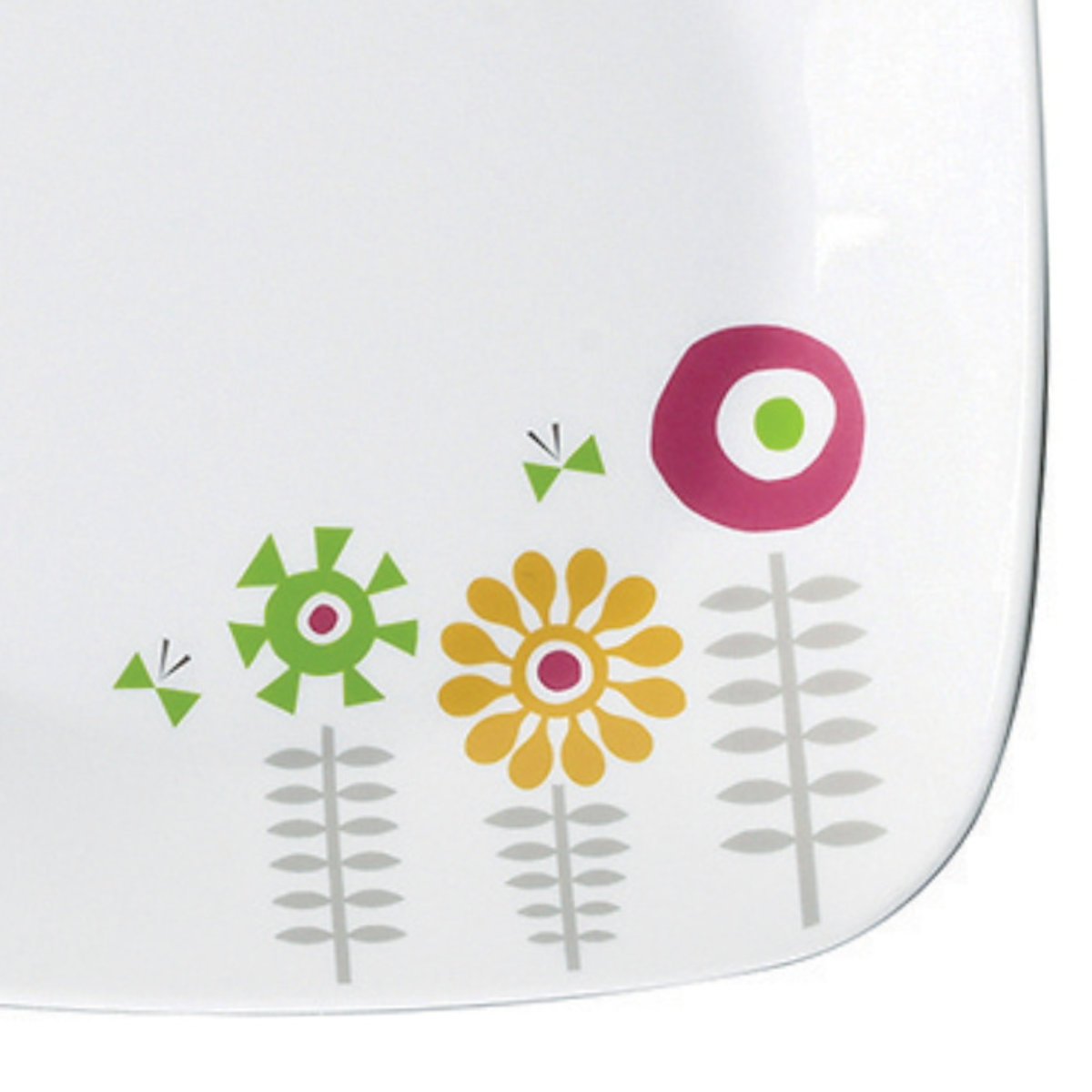 プレート 22.5cm スクエア CORELLE ケイユクッカ 強化ガラス （ 食洗機