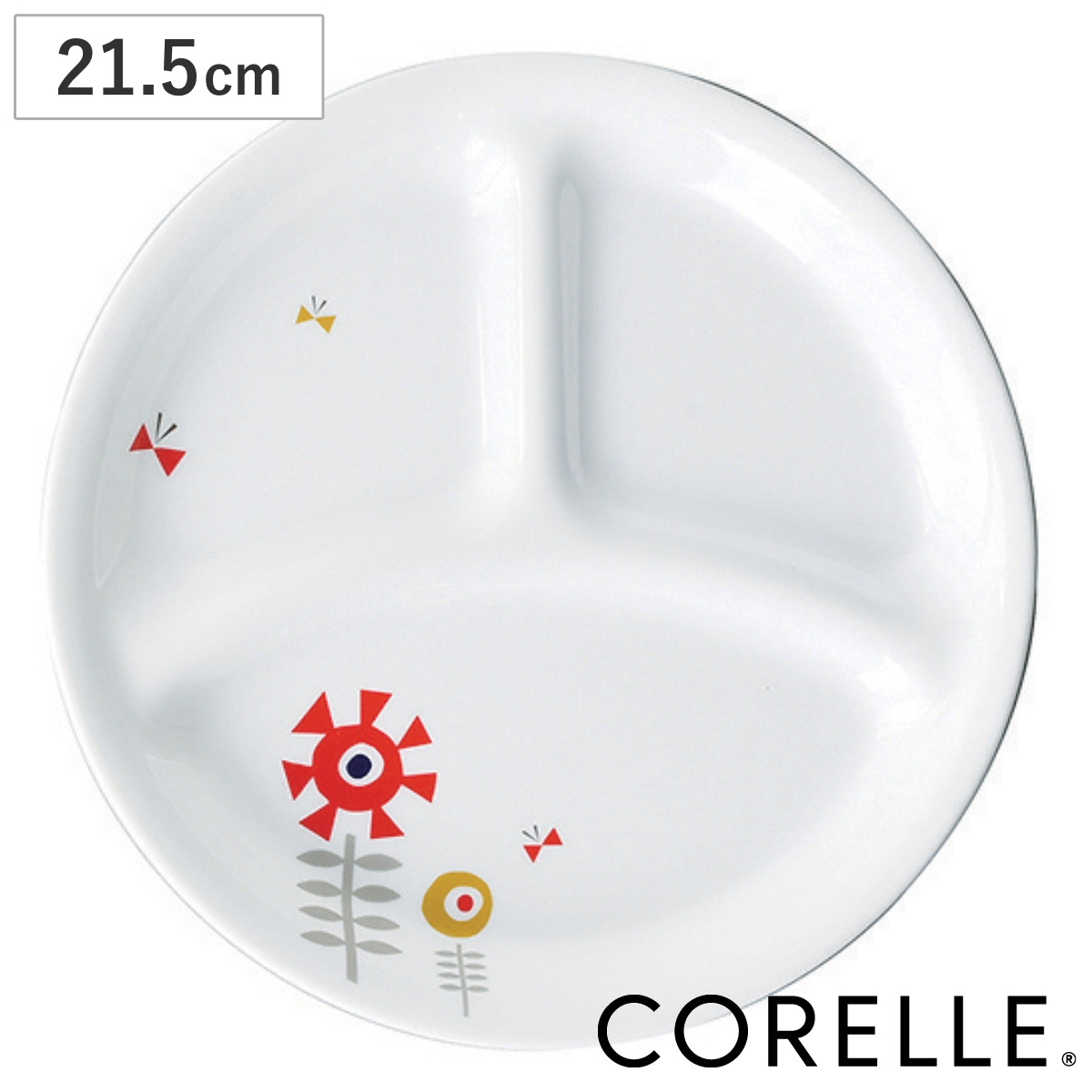 ランチプレート 21.5cm CORELLE ケイユクッカ 強化ガラス （ 食洗機