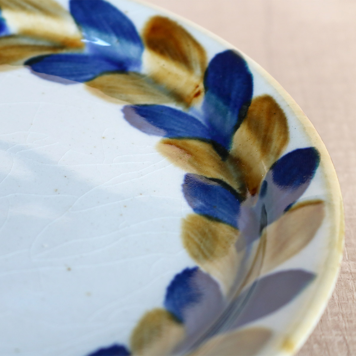 プレート 18.5cm 藍 陶器 波佐見焼 （ 食洗機対応 電子レンジ対応 皿