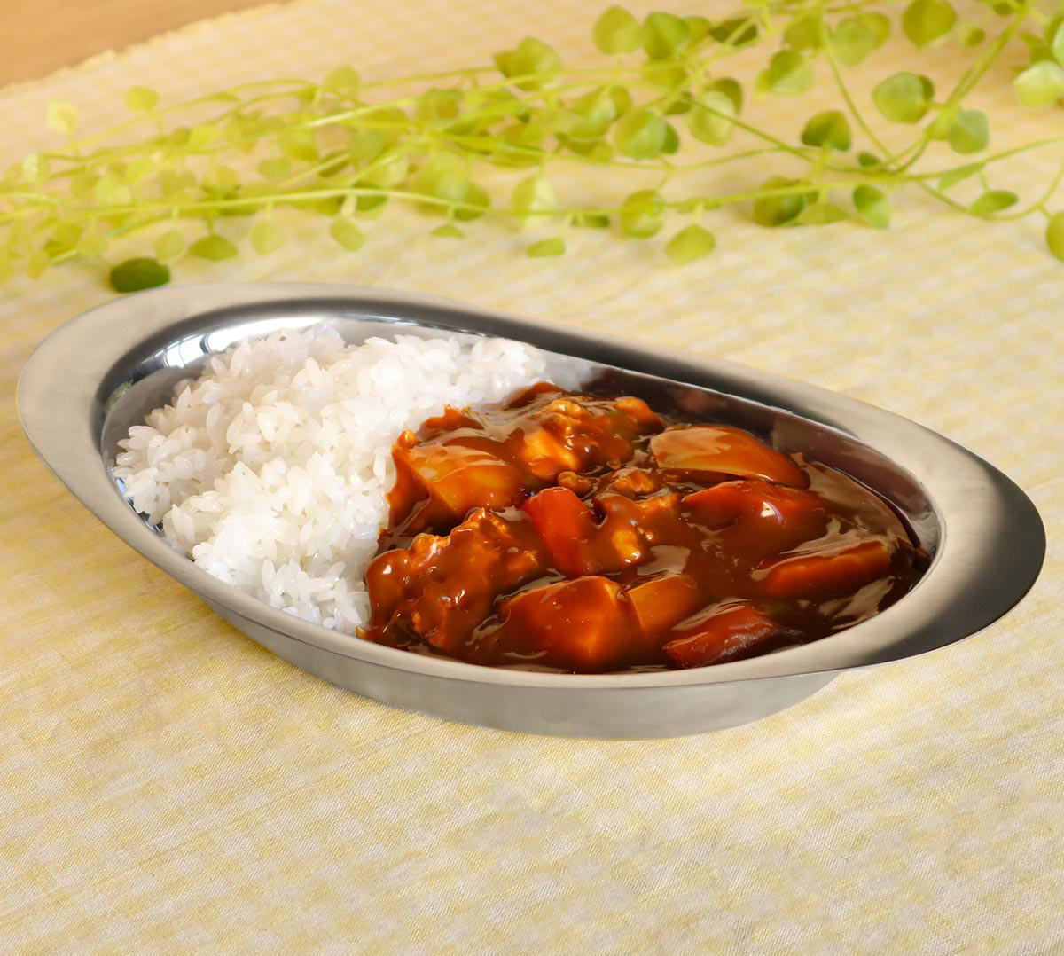 カレー皿 27cm ステンレス 洋食屋さん （ 食洗機対応 楕円皿 ステンレス製 食器 皿 お皿 プレート 楕円 ）