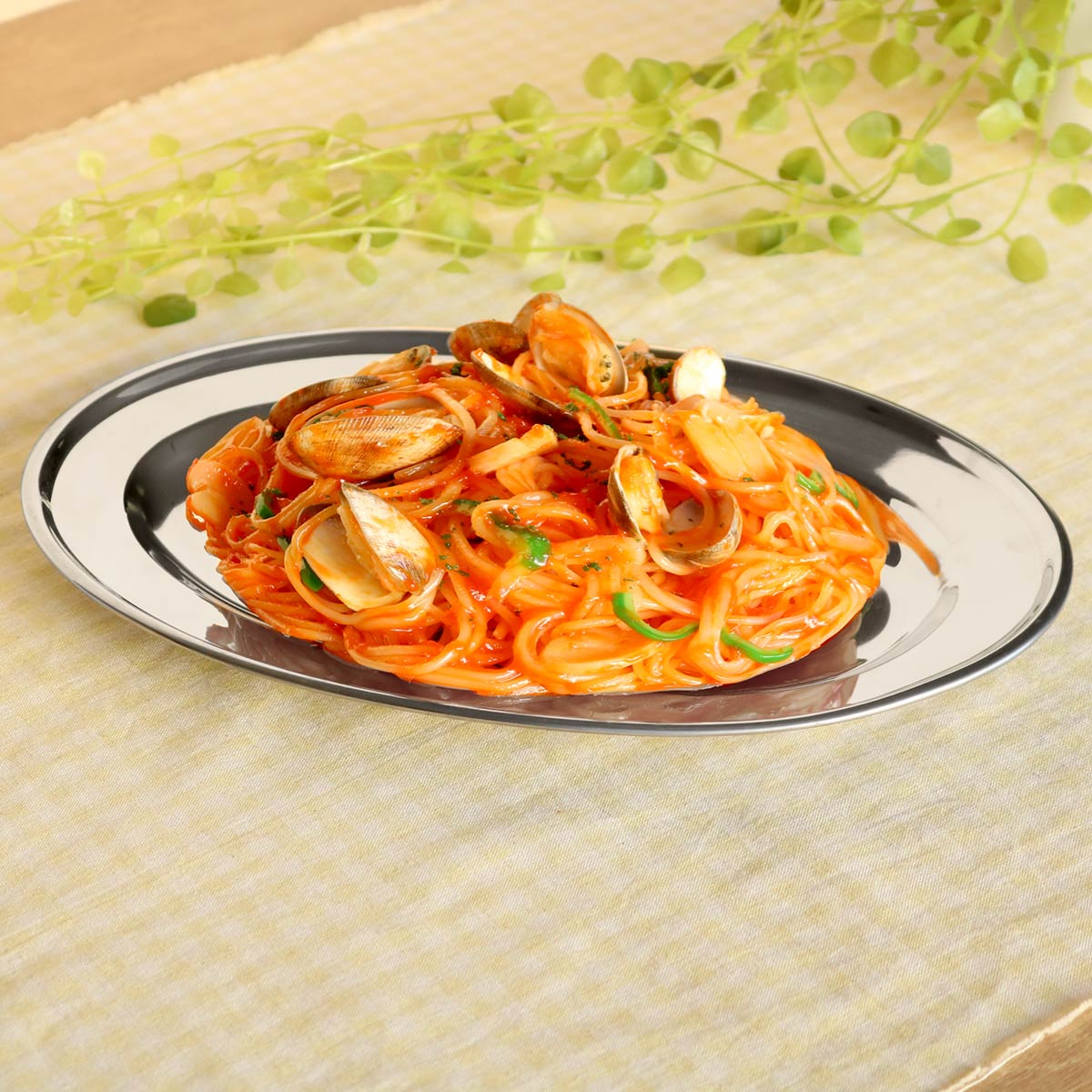 パスタ皿 30cm ステンレス 洋食屋さん （ 食洗機対応 楕円皿 