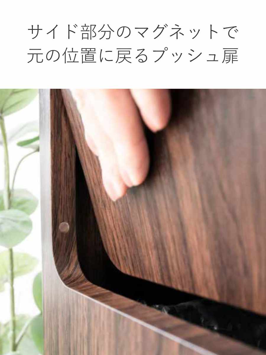 宮武製作所 ゴミ箱 45L Empro ふた付き 木目調 （ ごみ箱 45リットル