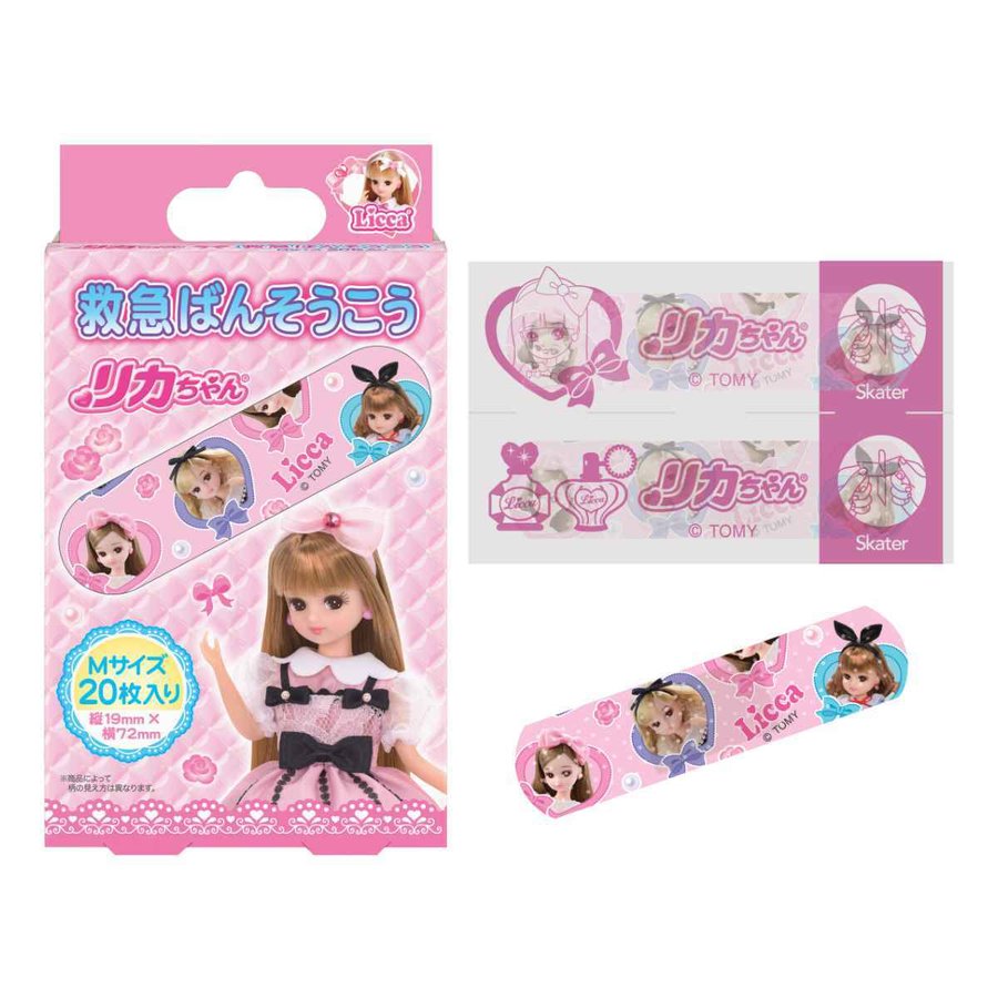 スケーター キャラクター救急ばんそうこう Mサイズ 20枚入り リカ
