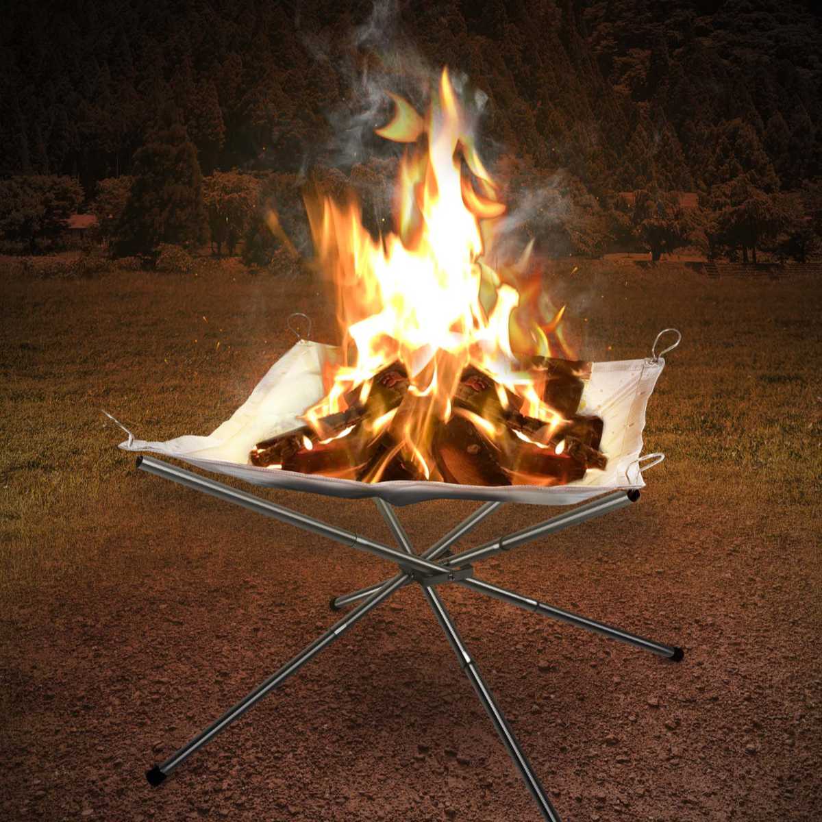 HAC（ハック） 焚き火台 幅43×奥行43×高さ35cm フォールディング