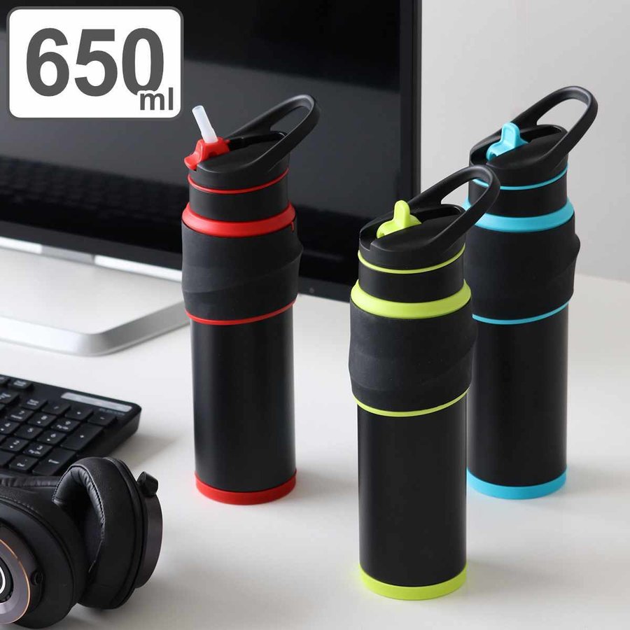 クールベストとストロー付きボトル　2点 楽天市場】日本製 370mL ワンタッチ ストロー付き 水筒 煮沸消毒可