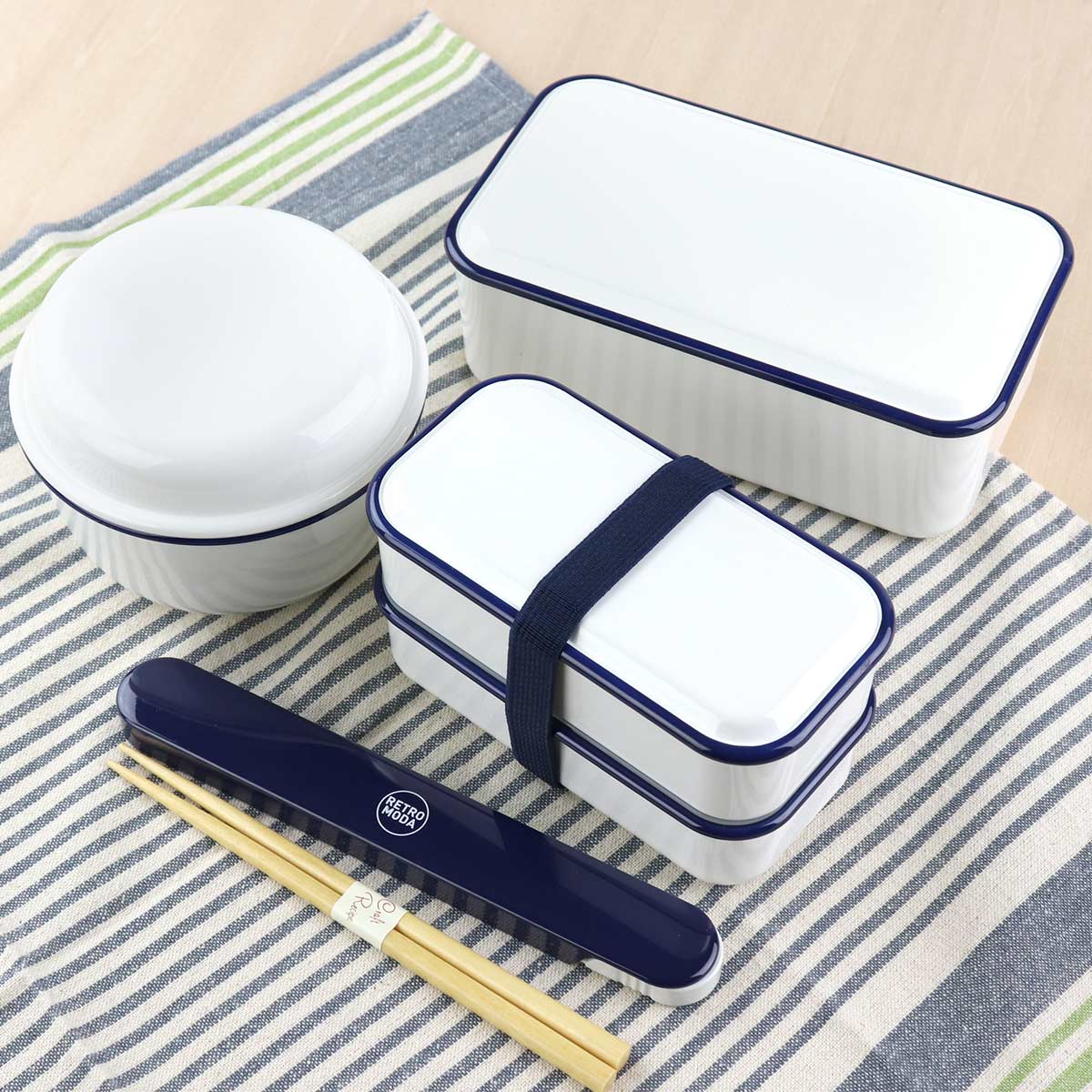 弁当箱 550ml 2段 レトロモーダ スクエアランチ （ お弁当箱 ランチ