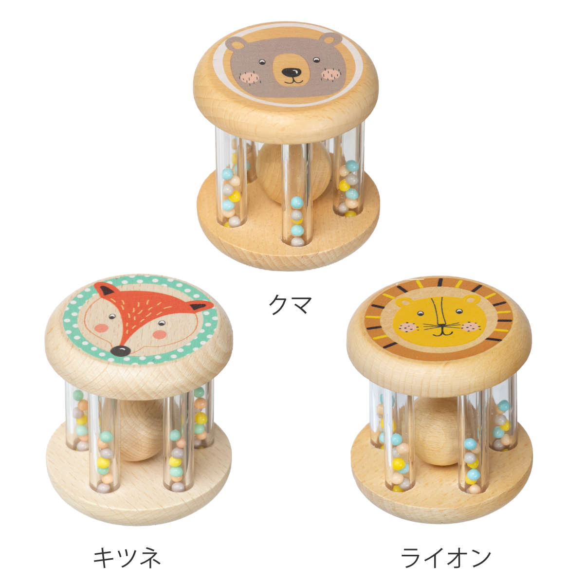 magnet おもちゃ ベビー RATTLE ANIMAL BEAR 木製 北欧 出産祝い 