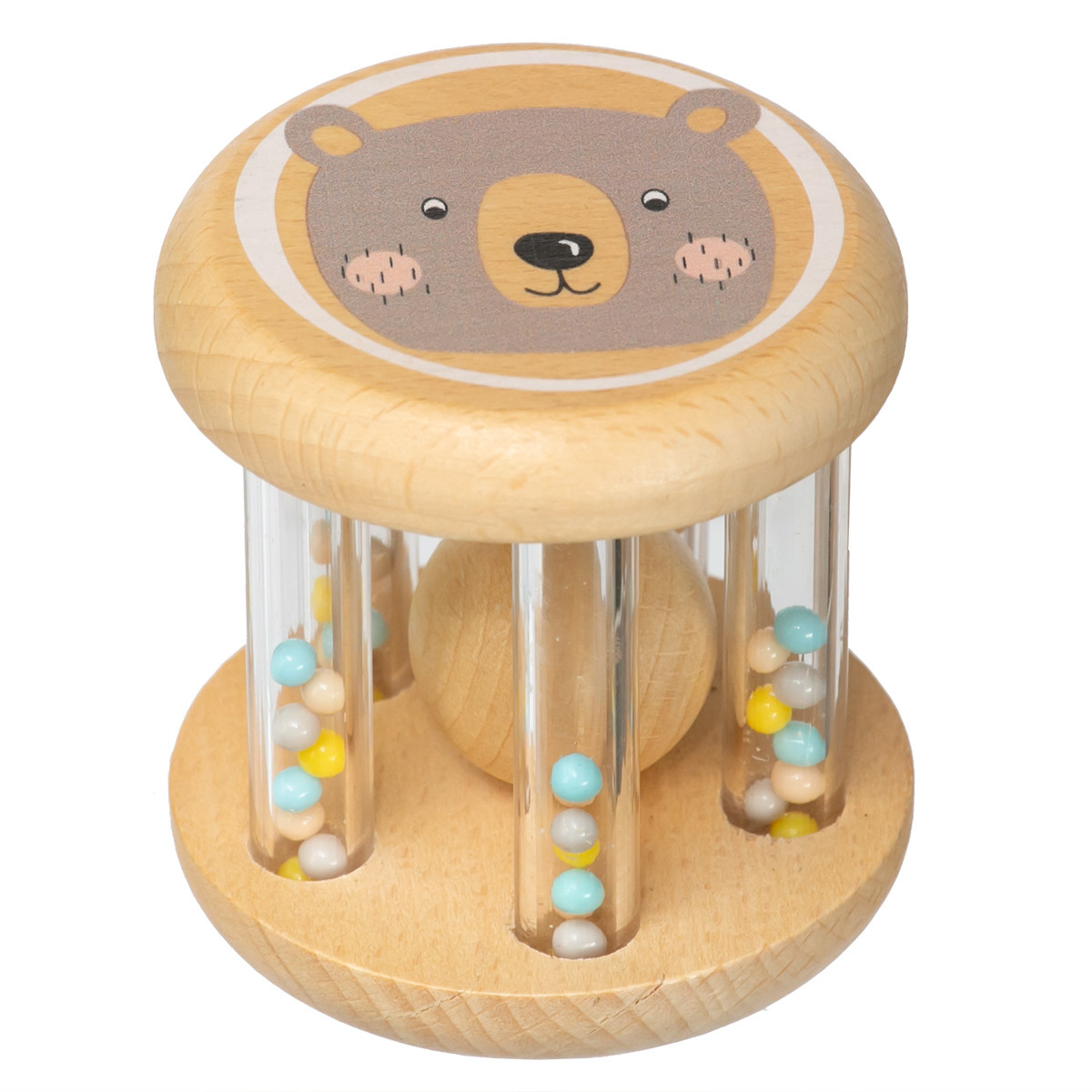 おもちゃ ベビー RATTLE ANIMAL BEAR 木製 北欧 出産祝い （ 木製おもちゃ 木製玩具 木のおもちゃ 玩具 オモチャ 知育玩具 赤ちゃん ラトル 木製ラトル ）｜livingut｜02