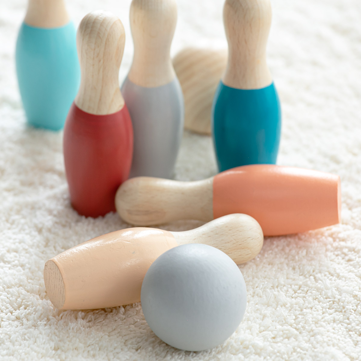 magnet おもちゃ ベビー BOWLING SETS 木製 北欧 知育玩具