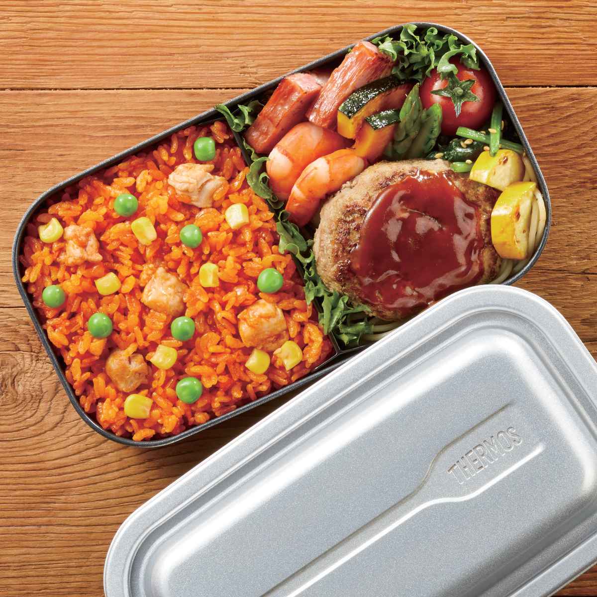 THERMOS（サーモス） 弁当箱 1段 800ml アルミ フレッシュランチ