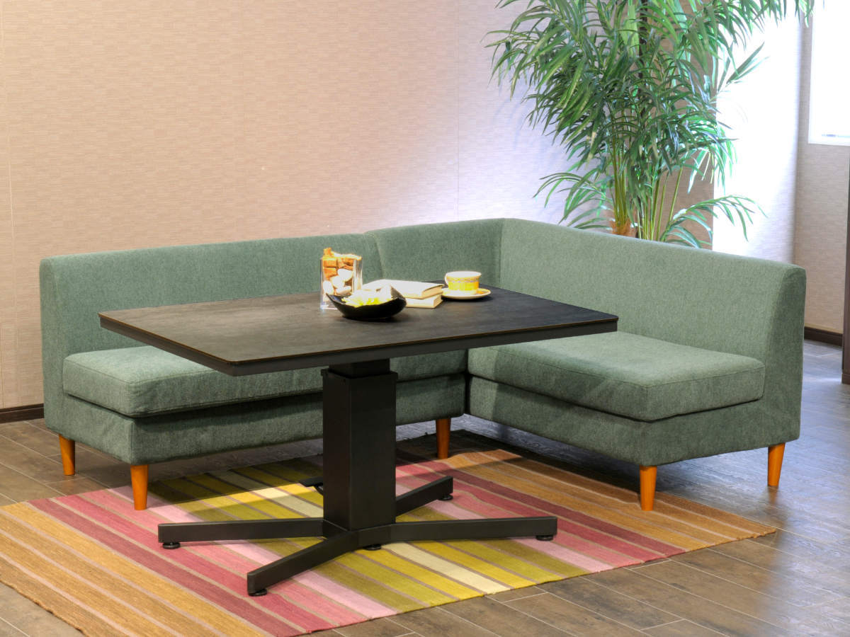 筑波産商 リフトテーブル 幅120cm 高さ調節 セラミック天板 （ 開梱