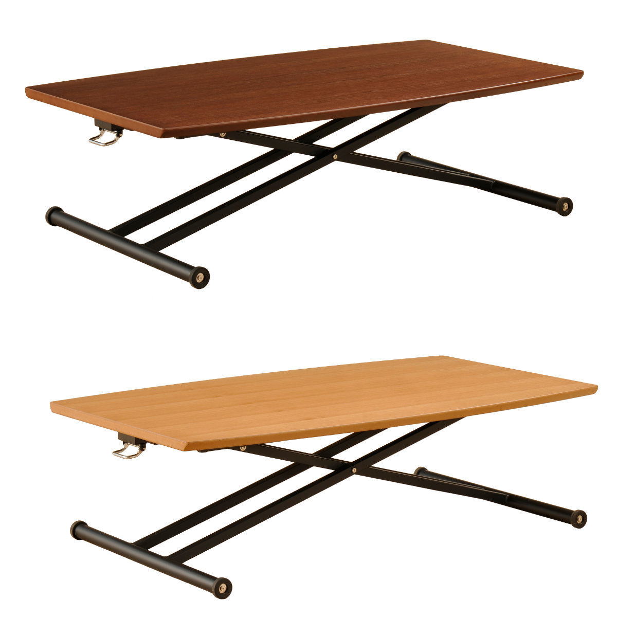 リフトテーブル 幅150cm 高さ調節 木製 天然木突板 （ ダイニングテーブル リビングテーブル ローテーブル 150×72 昇降テーブル 無段階 ）