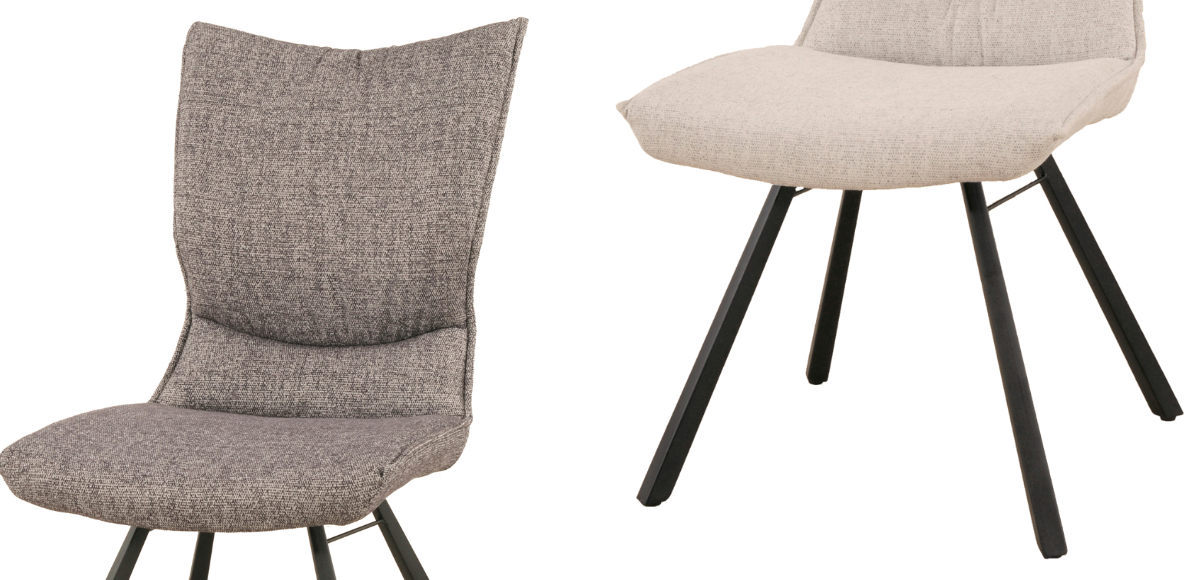 ダイニングチェア 座面高44cm ファブリック スチール脚 （ 開梱設置