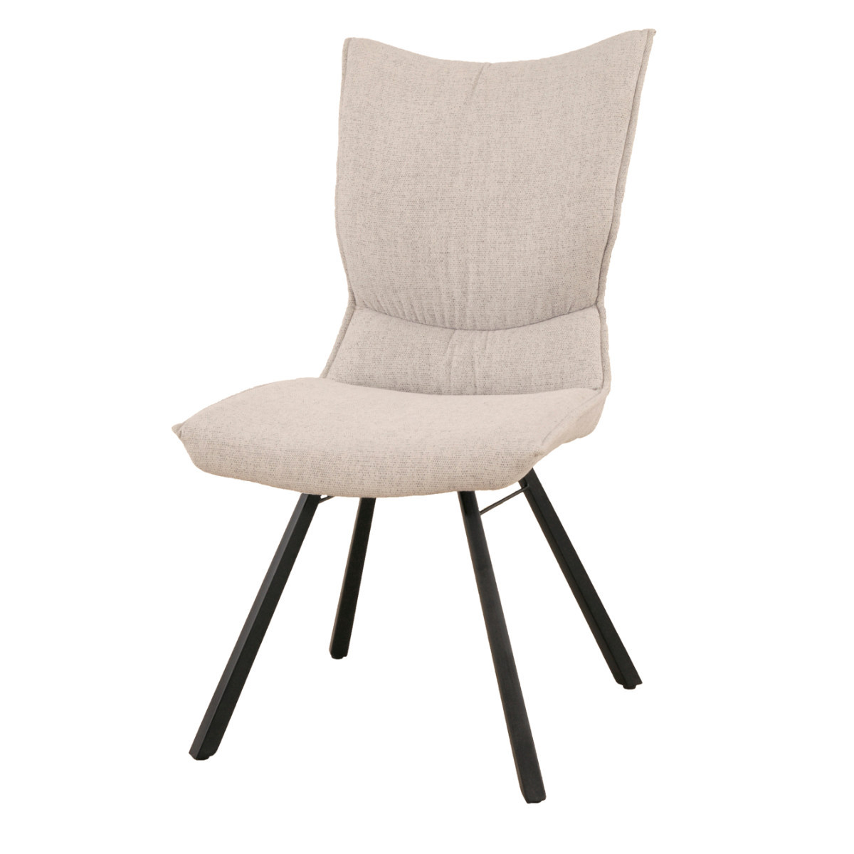 ダイニングチェア 座面高44cm ファブリック スチール脚 （ 開梱設置