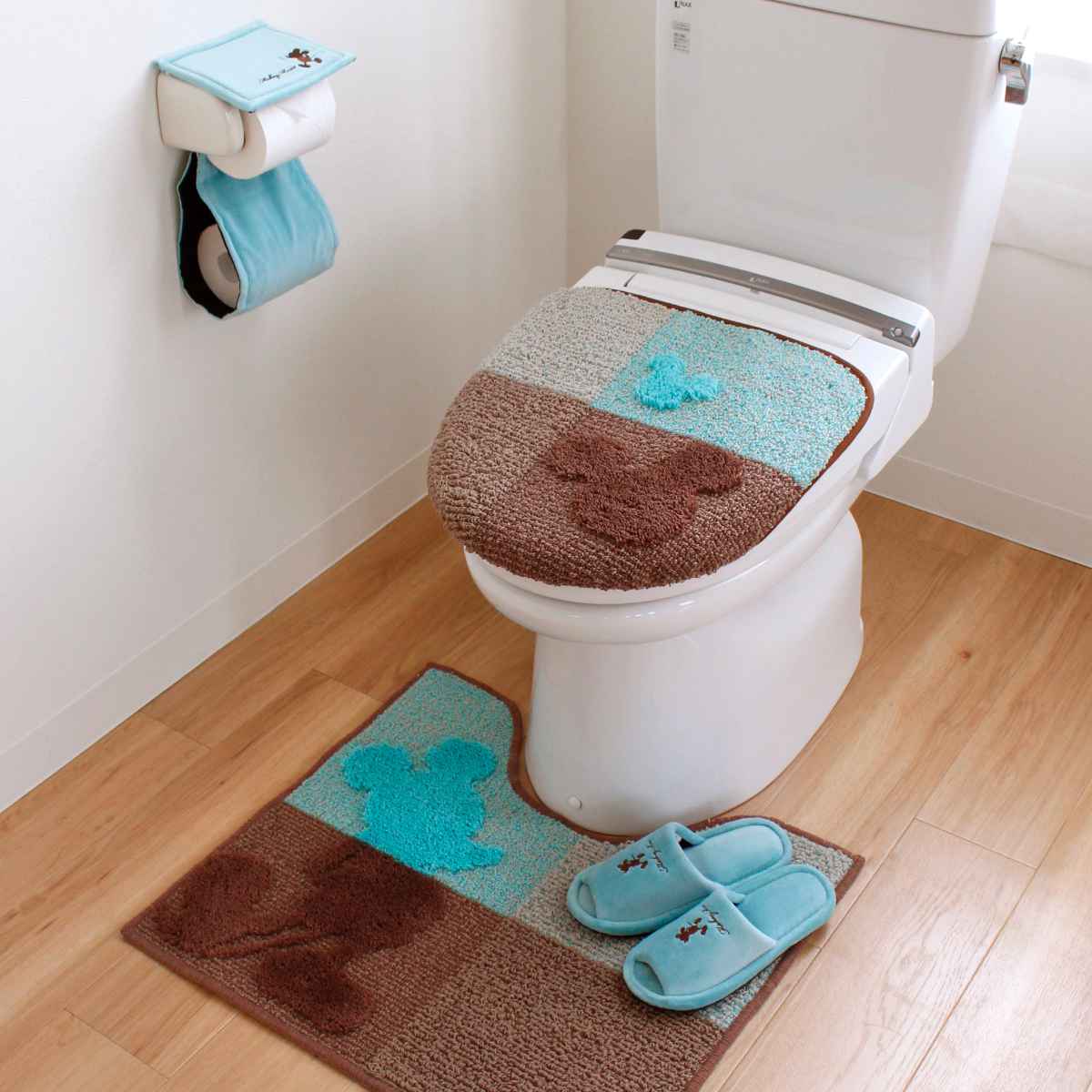 Disney（ディズニー） トイレスリッパ ミッキーマウス ターコイズ