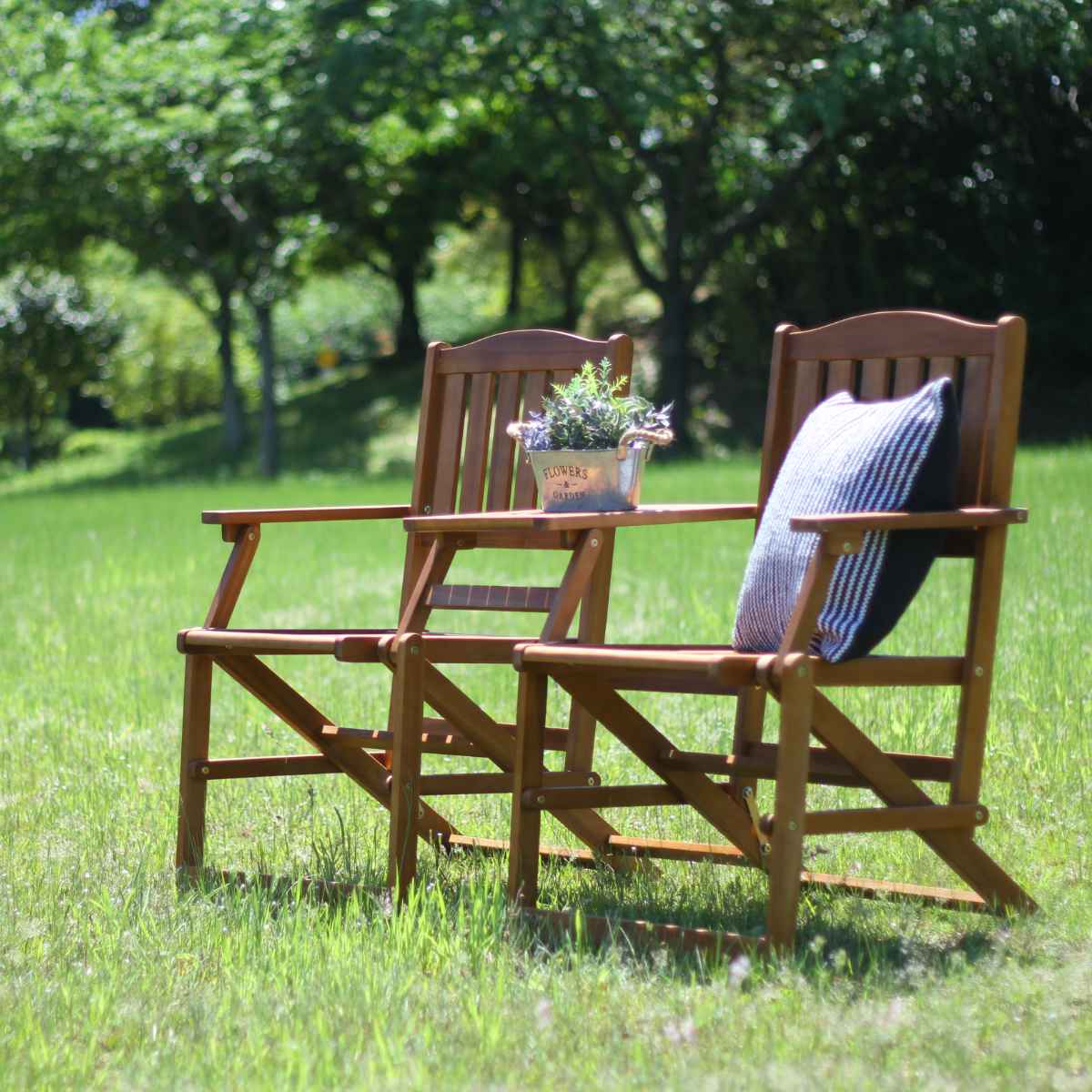 ポイント10倍 フォールディング ラブベンチ ガーデン フォールディング