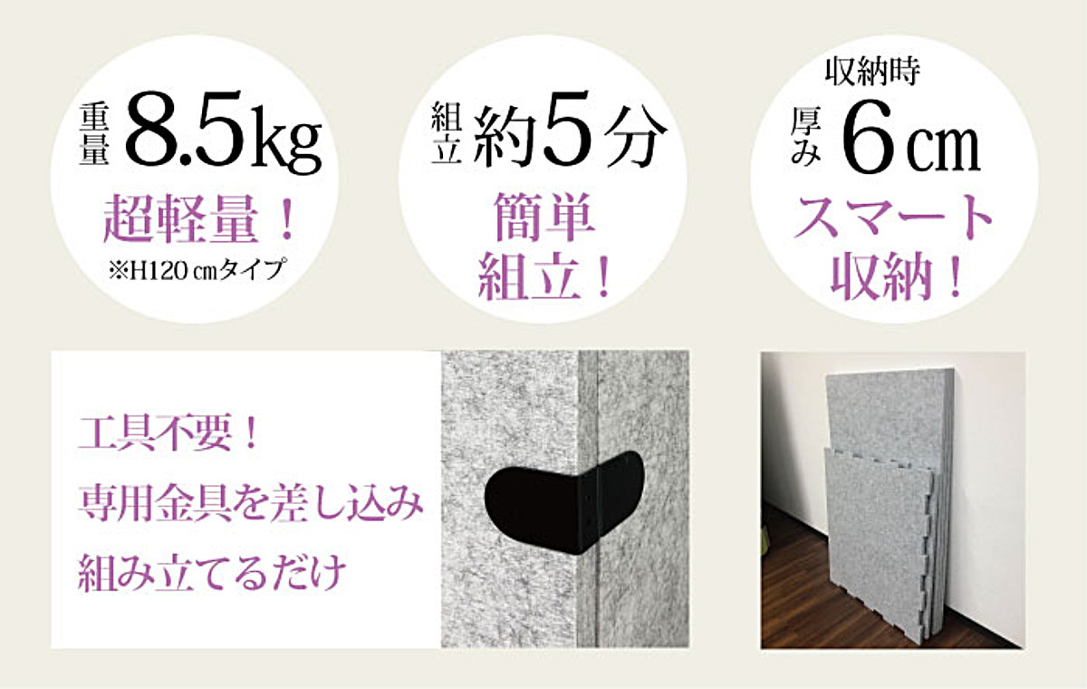 パーテーション 吸音スマートパーソナルブース 高さ1450用