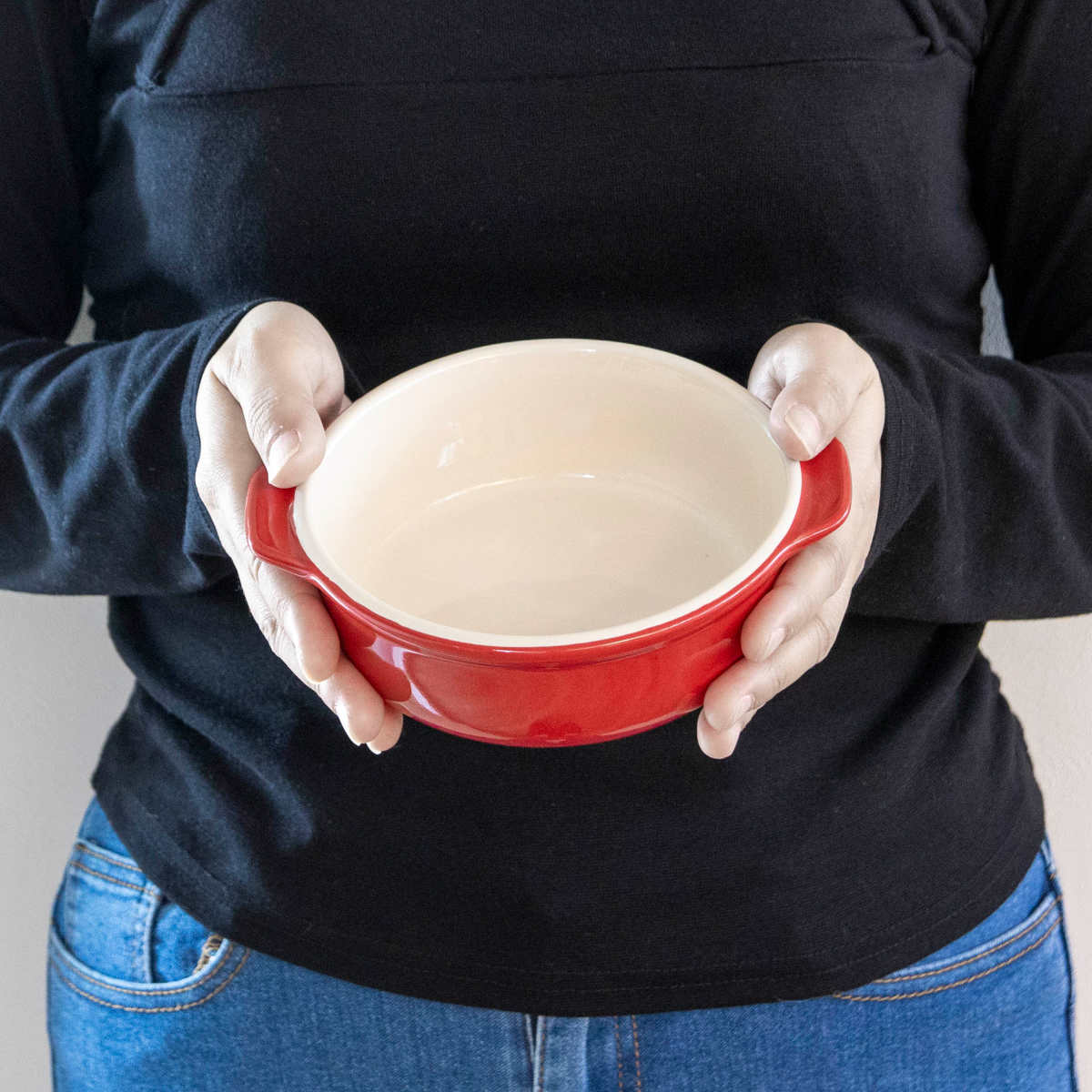 パール金属 グラタン皿 15cm 丸型 深型 陶磁器 （ 電子レンジ対応