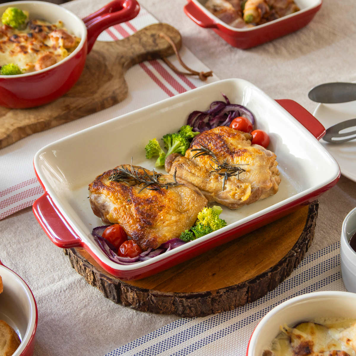 パール金属 グラタン皿 26cm 長方形 陶磁器 （ 電子レンジ対応