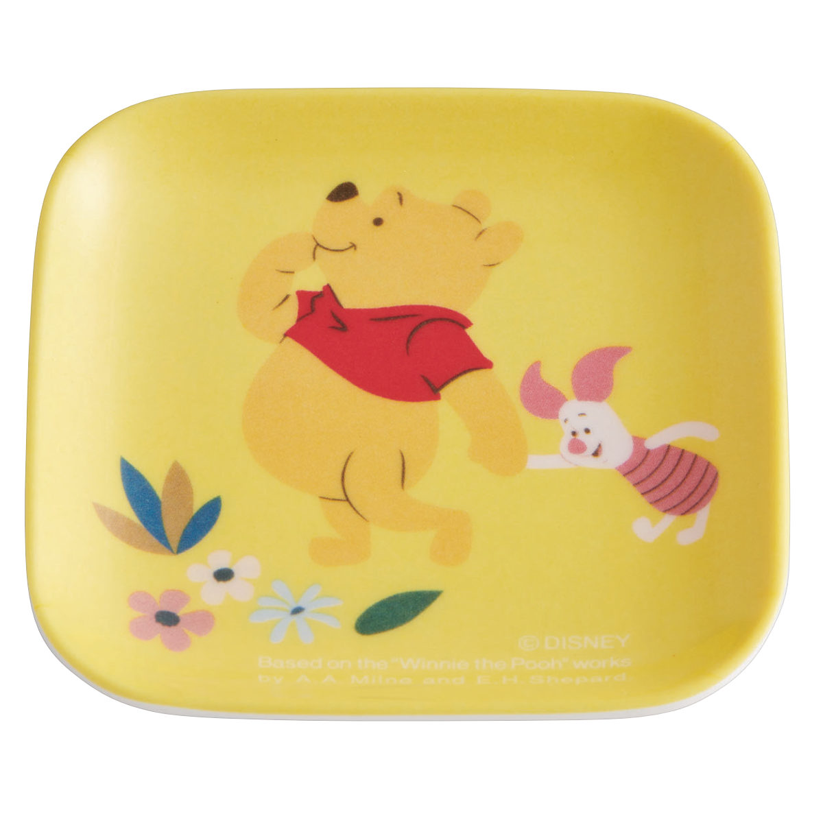 Disney（ディズニー） 小皿 8cm 4枚入り 角皿 くまのプーさん