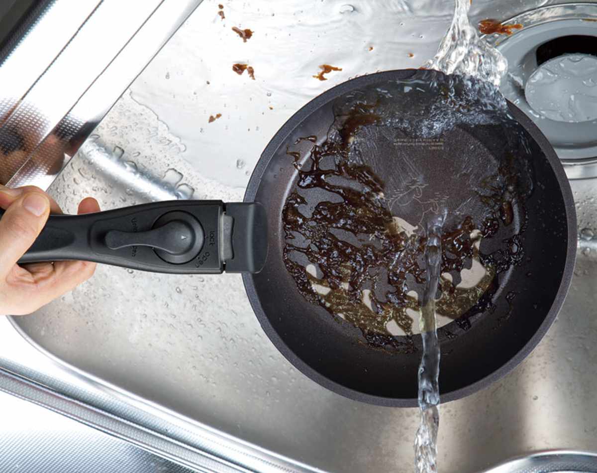 スケーター 取っ手が外れる鍋＆フライパン 2点セット IH対応 くまの