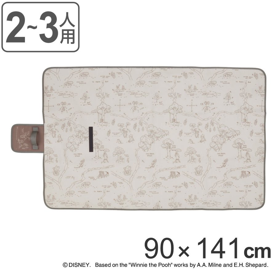 ソフトレジャーシート 90×141cm くまのプーさん 2〜3人用 （ レジャーシート 2人用 3人用 ピクニックシート レジャーマット 敷物 クッションマット ）