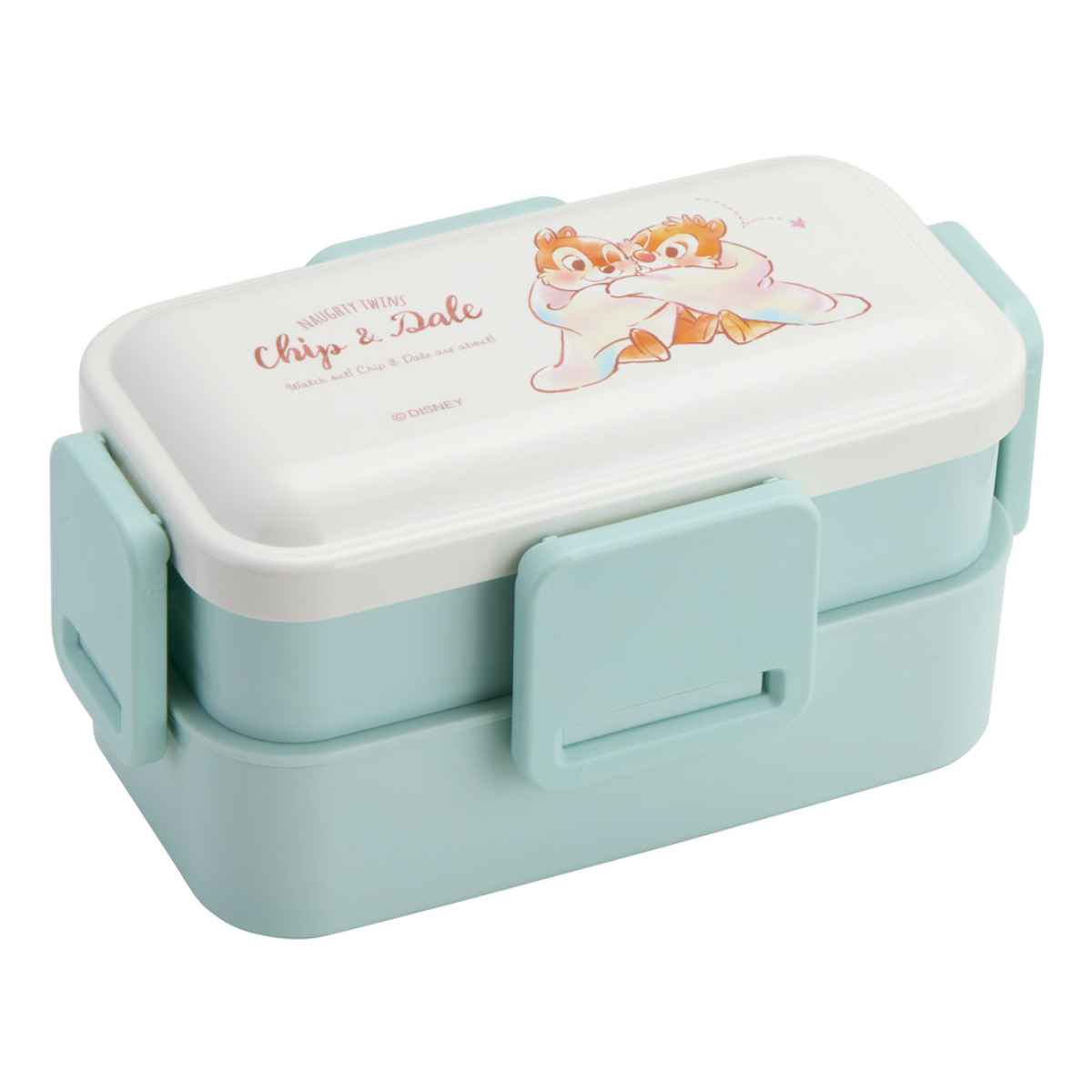 スケーター 弁当箱 2段 600ml 抗菌 ふわっと チップ＆デール モフモフ