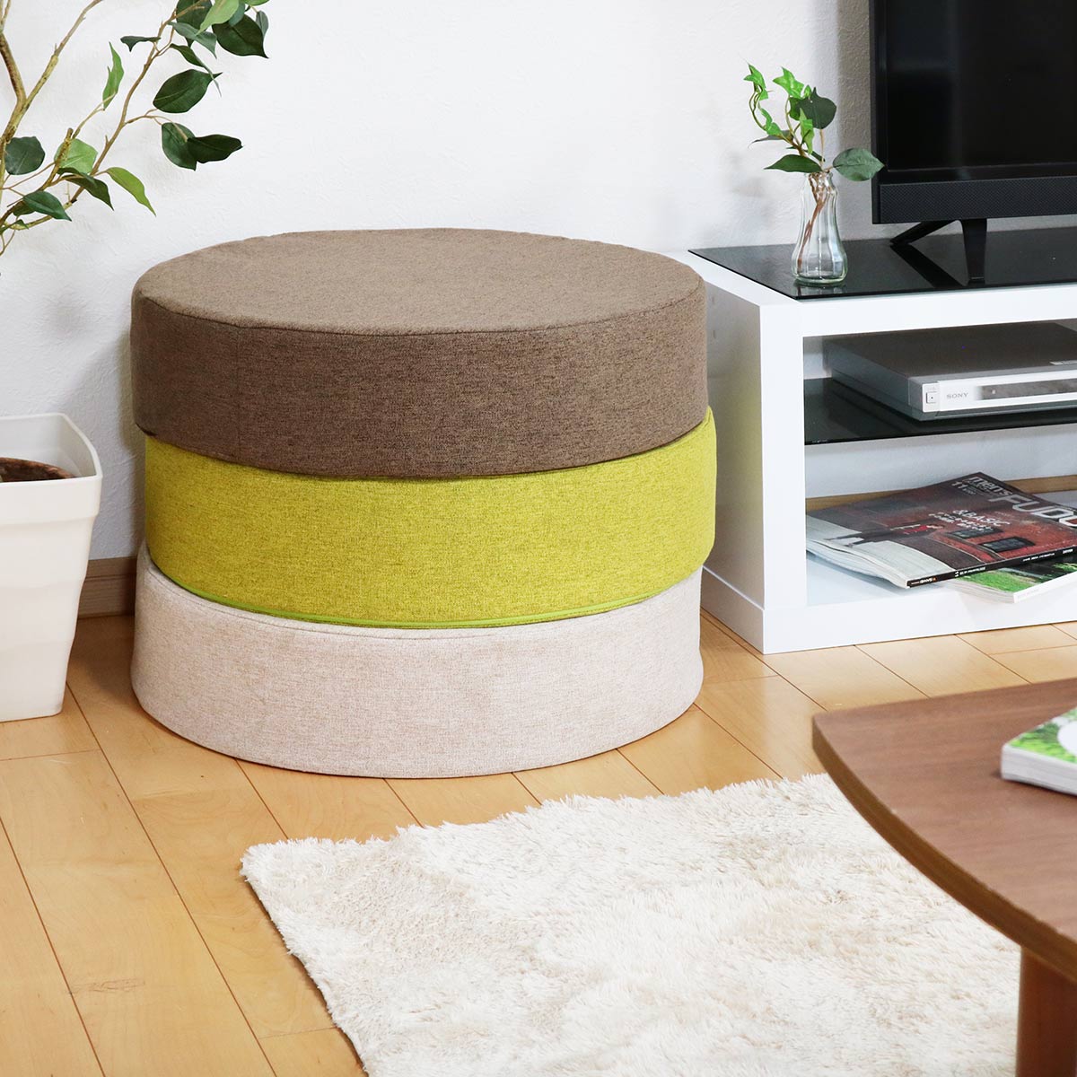 フロアクッション 直径50cm 円形 低反発 ...の詳細画像5