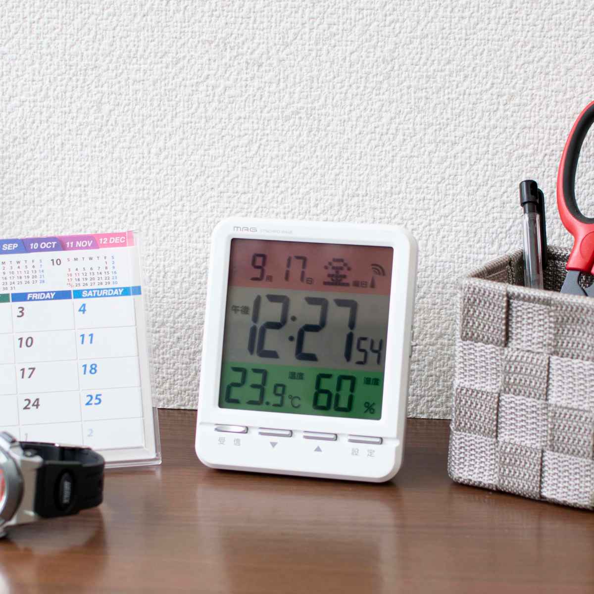 時計 MAG 電波 目覚まし スペクトル デジ...の詳細画像1