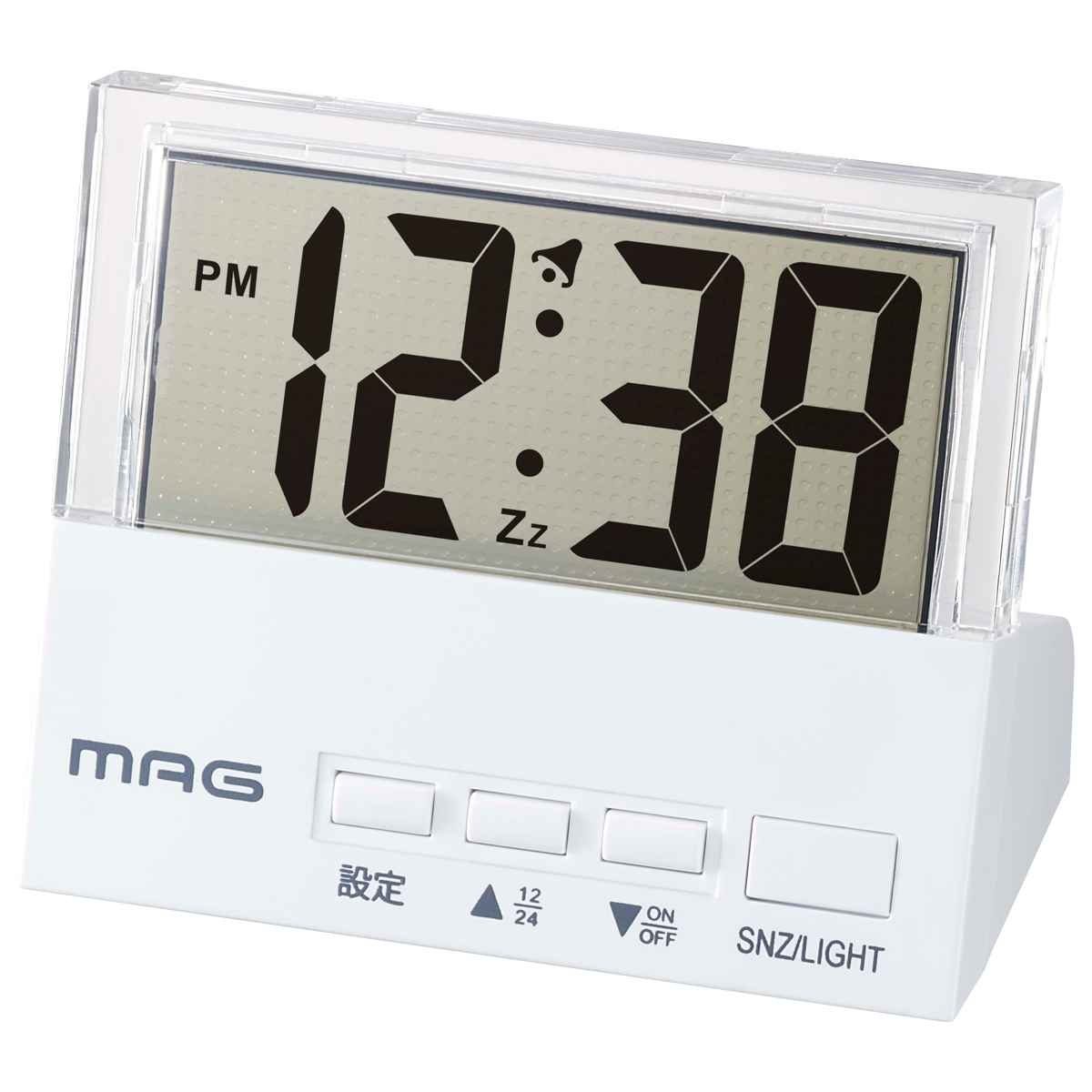 ノア精密 時計 MAG 目覚まし クリアタイム デジタル （ 目覚まし時計