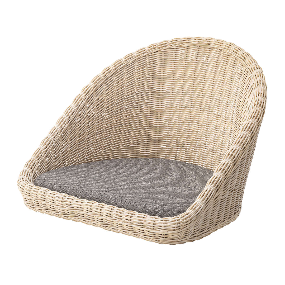 東谷 籐 フロアチェア クッション付 幅53cm （ 座椅子 一人掛け 1人