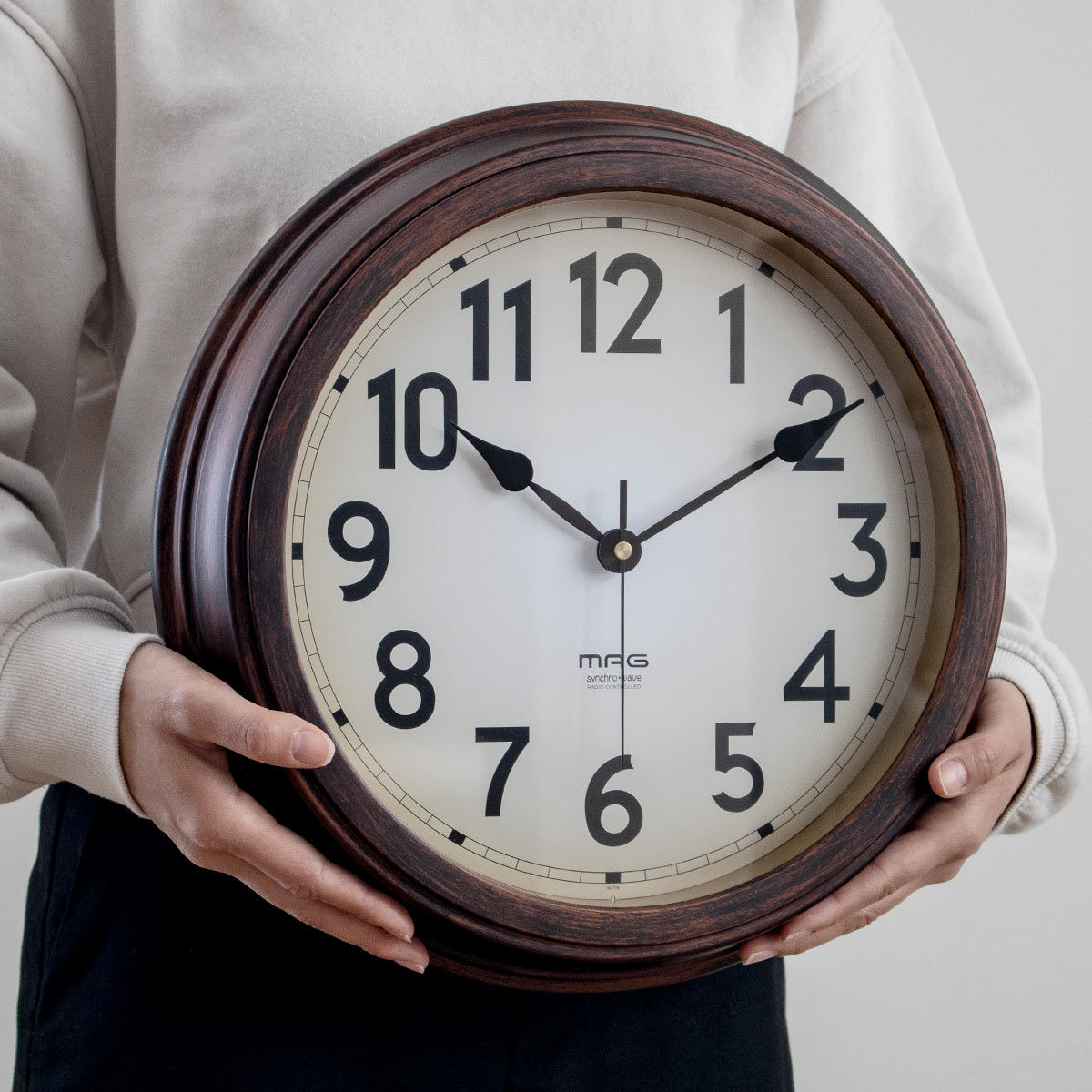 ノア精密 掛け時計 MAG 電波 大正館 アナログ （ 電波時計 壁掛け時計