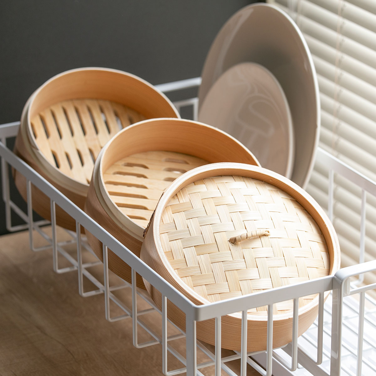 中華セイロ 2段 直径15cm （ 蒸し器 杉 木製 蒸籠 セイロ 蒸篭 蒸し