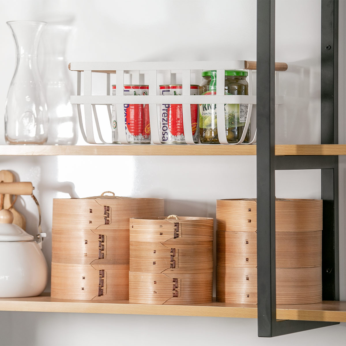 中華セイロ 2段 直径21cm （ 蒸し器 杉 木製 蒸籠 セイロ 蒸篭 蒸し